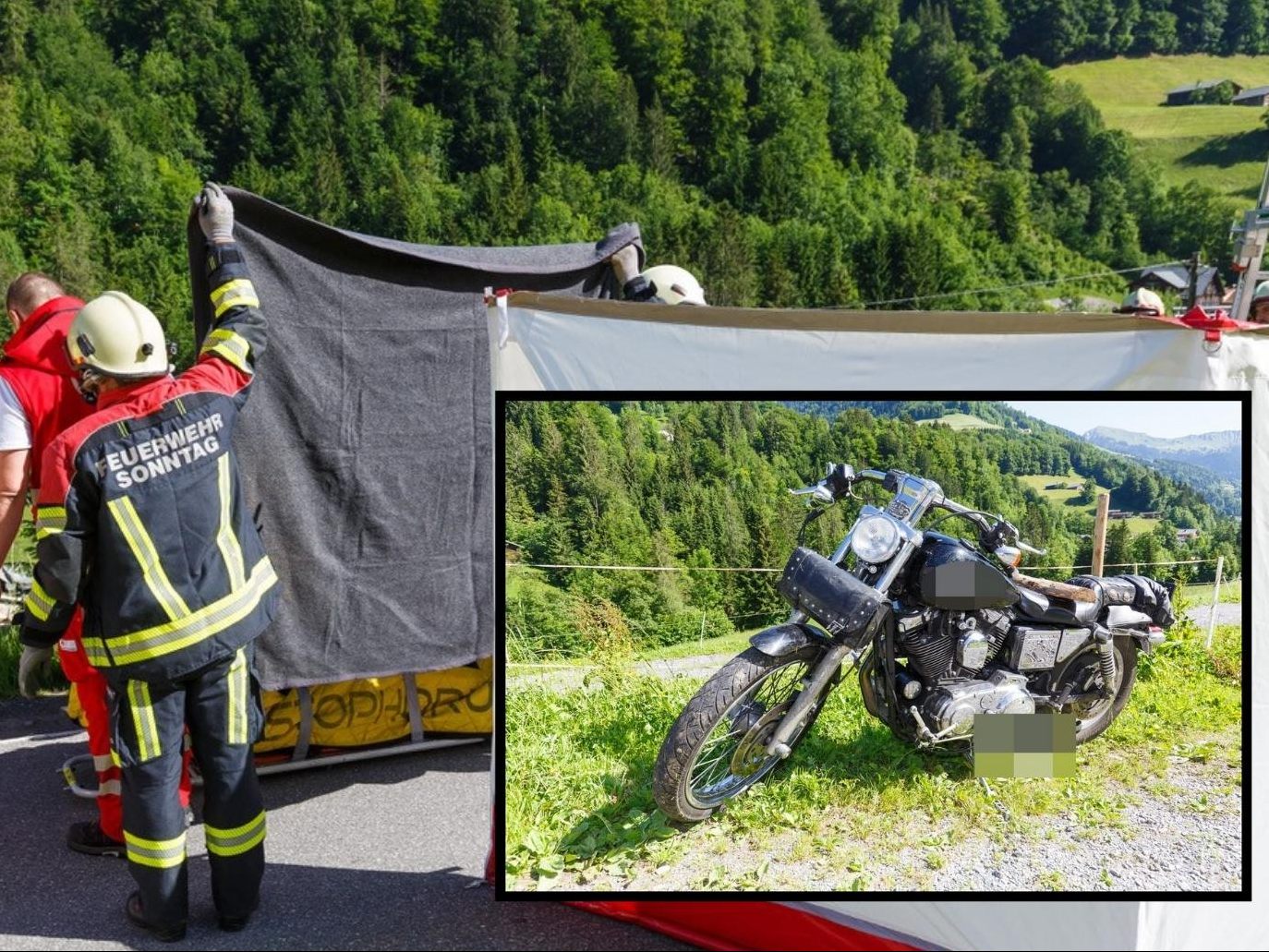 Am Samstagmorgen kam es zu einem Unfall in Sonntag.