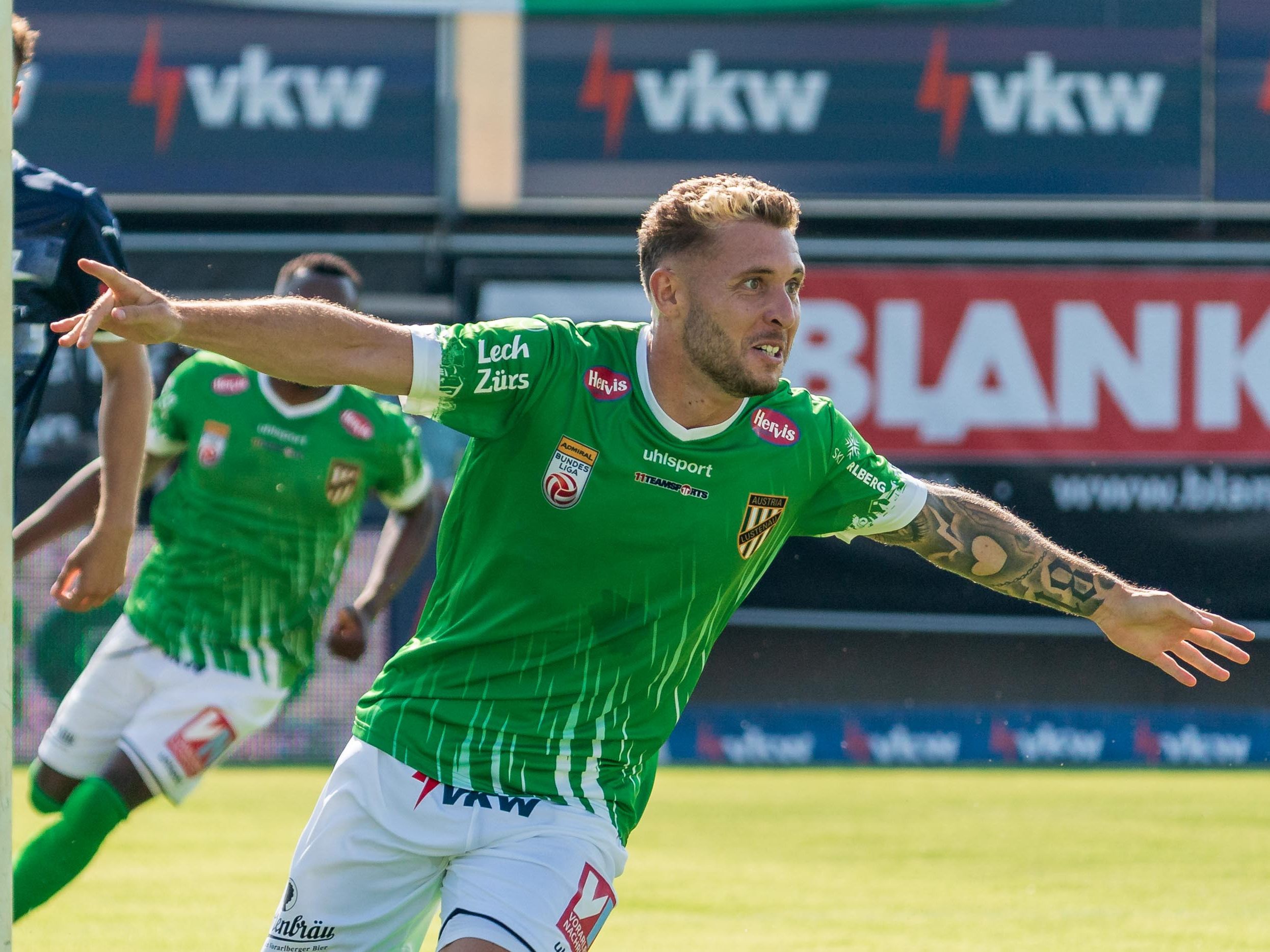 Anthony Schmid brachte die Lustenauer mit seinem frühen 1:0 auf die Siegerstraße.