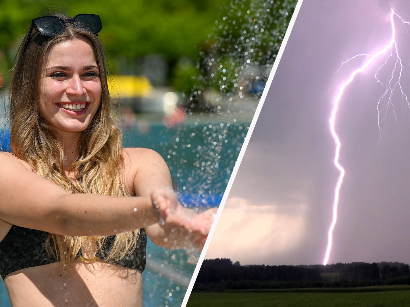Auf die Hitze folgen Hitzegewitter.