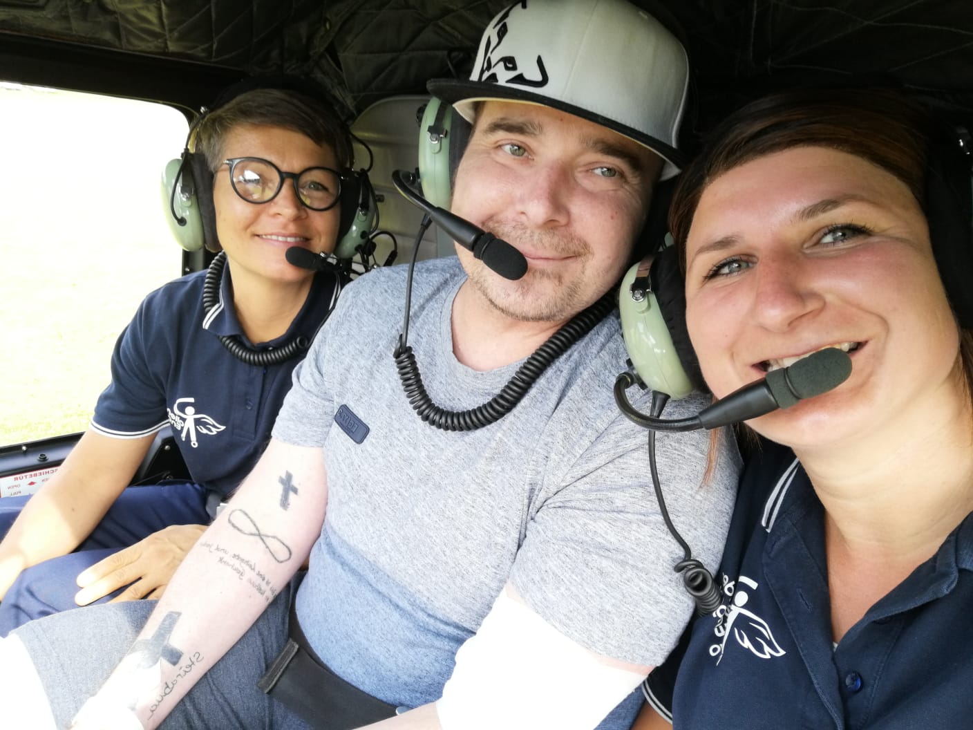 Markus mit seinen Begleiterinnen Claudia und Tanja.