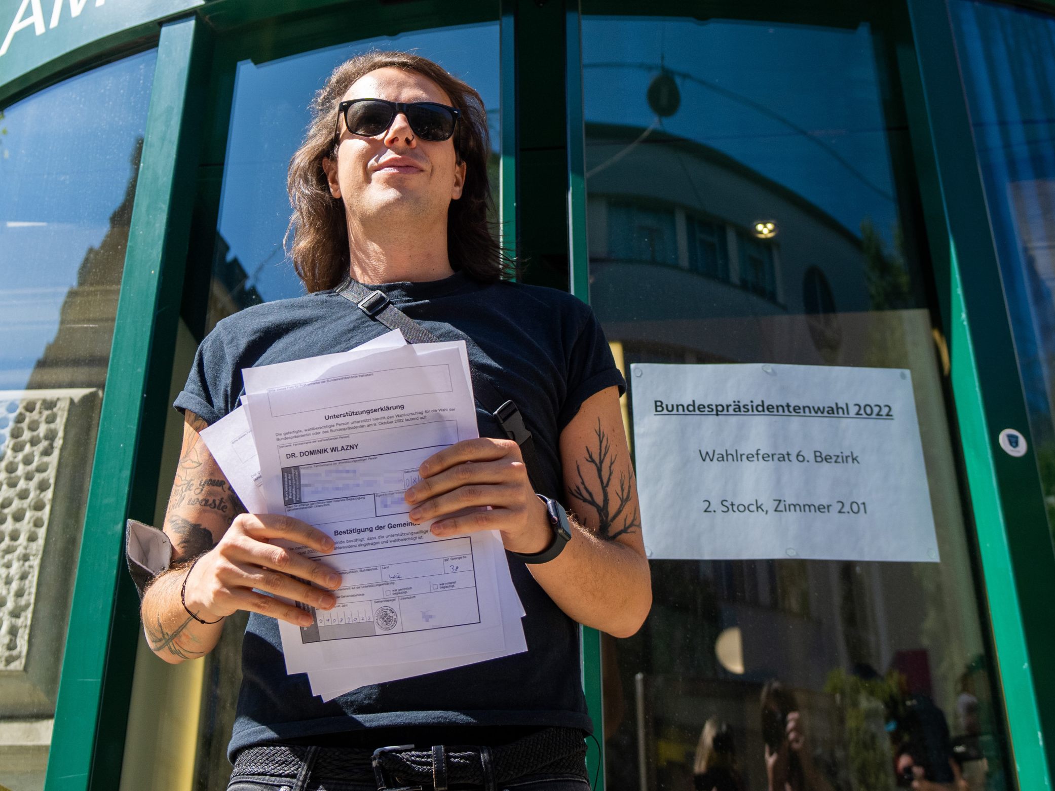 Marco Pogo startete am Dienstag das Rennen um die Hofburg.