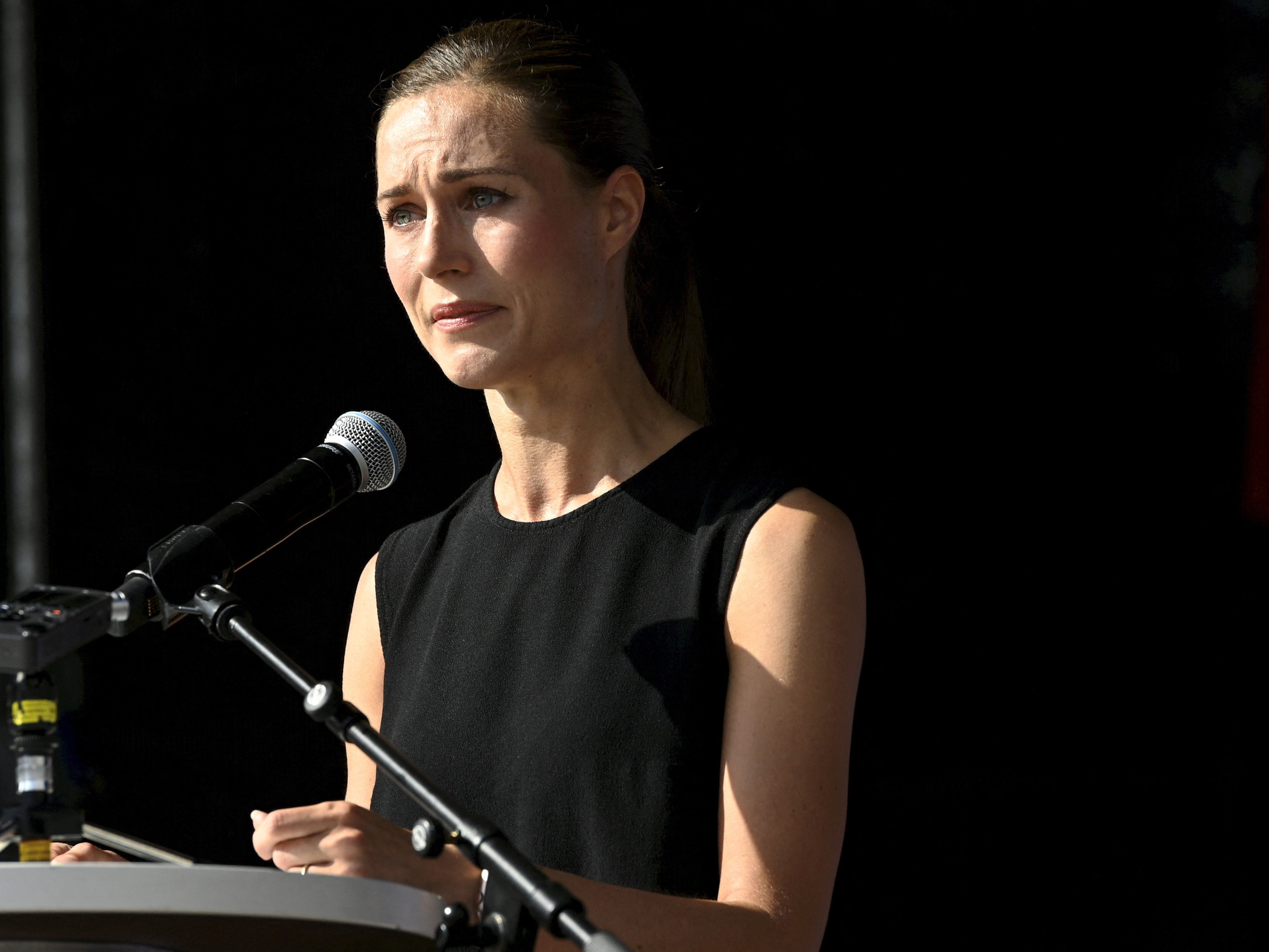 Den Tränen nahe: Sanna Marin.