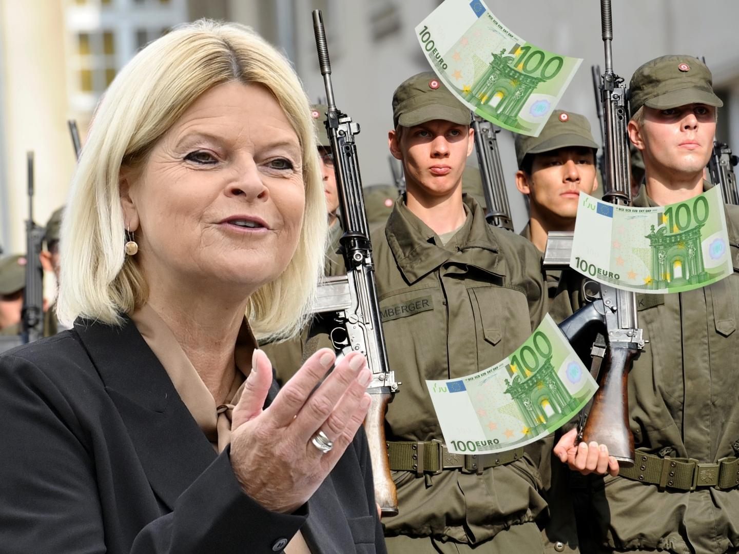 Gehaltserhööhung für Grundwehrdiener