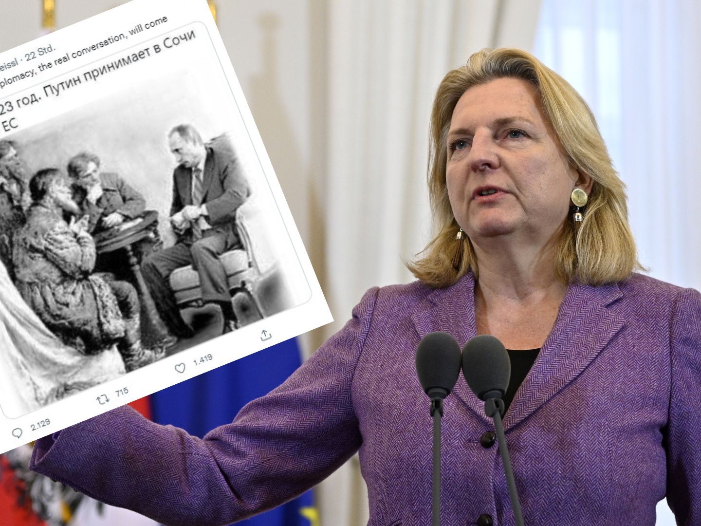 Karin Kneissl sorgt wieder für Skandale.
