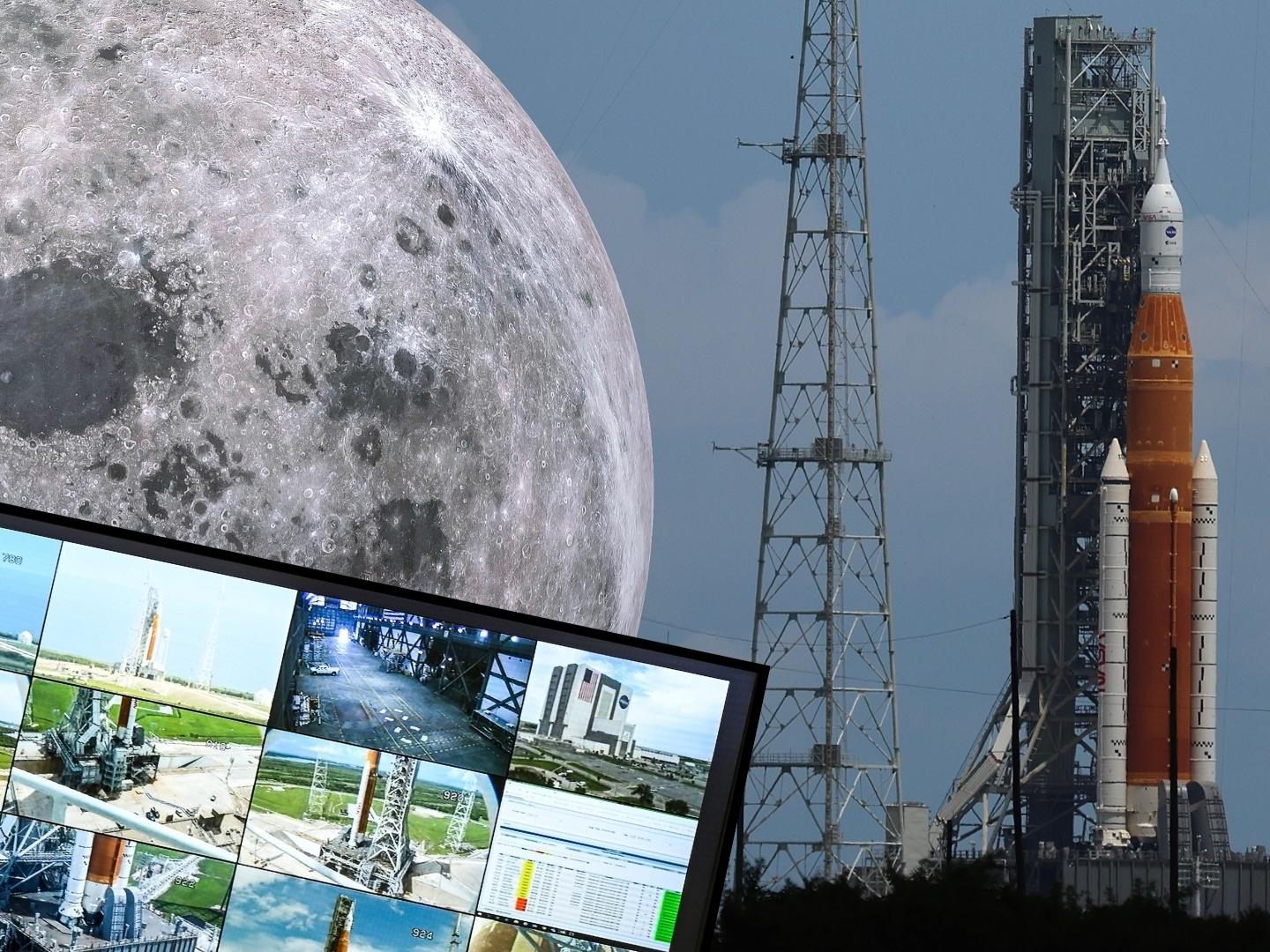 Artemis I startbereit in Cape Canaveral.