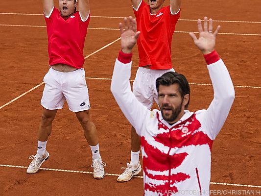 ÖTV-Team jubelt nach drittem Punkt im Davis Cup