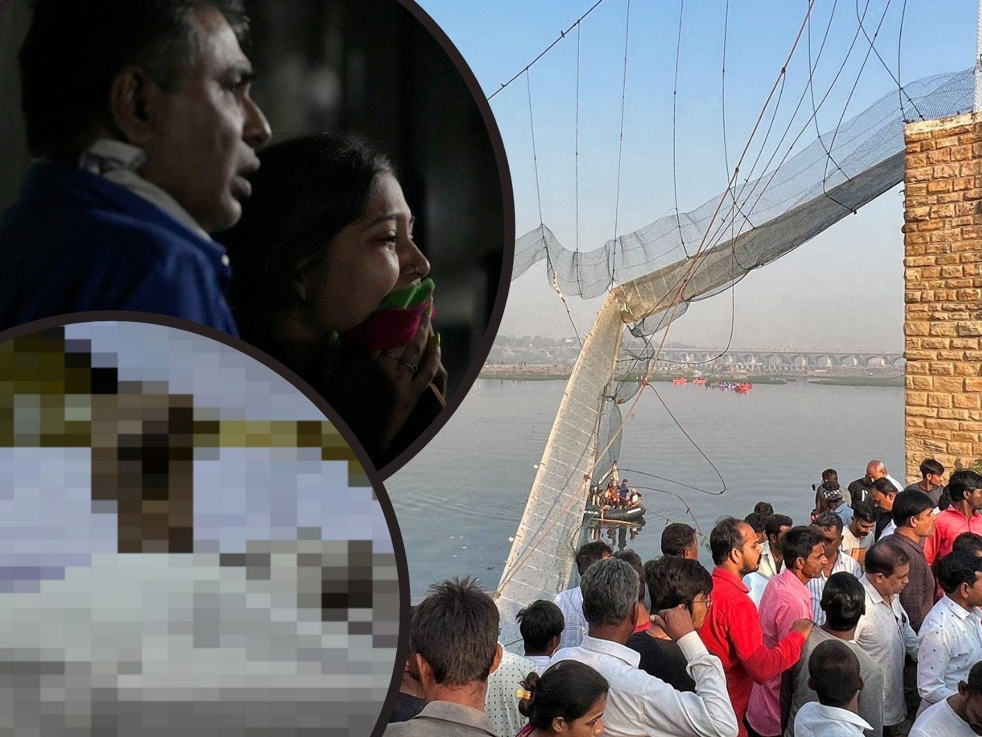 Die Zahl der Todesopfer durch den Einsturz einer Hängebrücke im Westen Indiens ist auf mindestens 132 gestiegen.