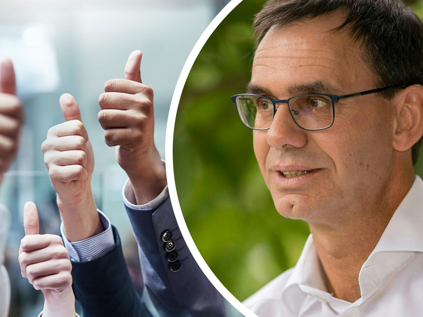 Pressefoyer: Gemeinsame Investitionen in die Höherqualifizierung.