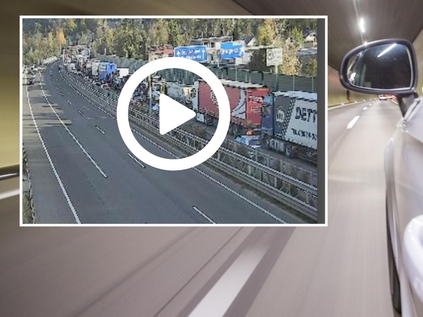 Der Pfändertunnel ist aktuell gesperrt.