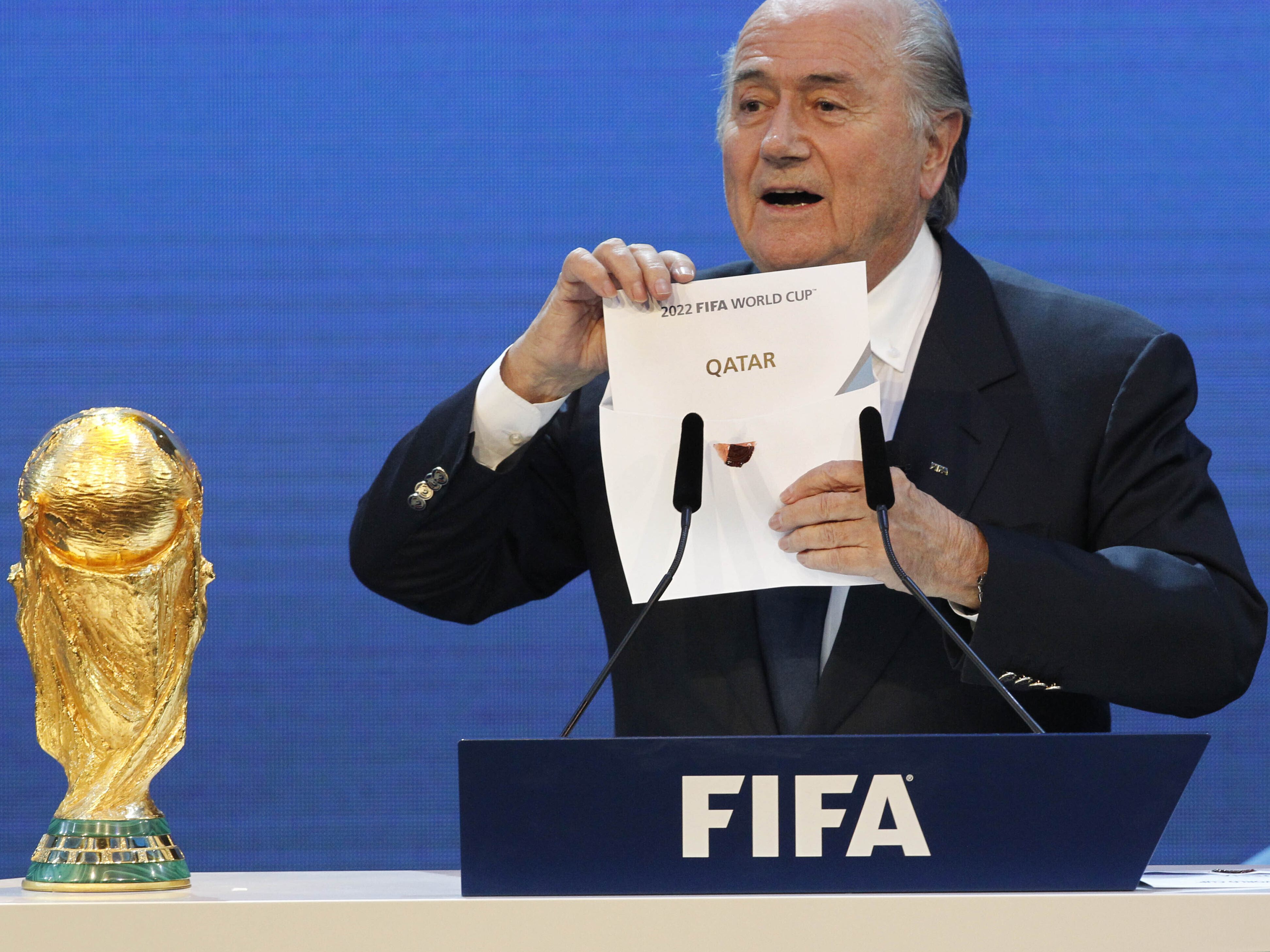 Ex-FIFA-Chef Blatter ist von den Vorwürfen gegen Katar überrascht.