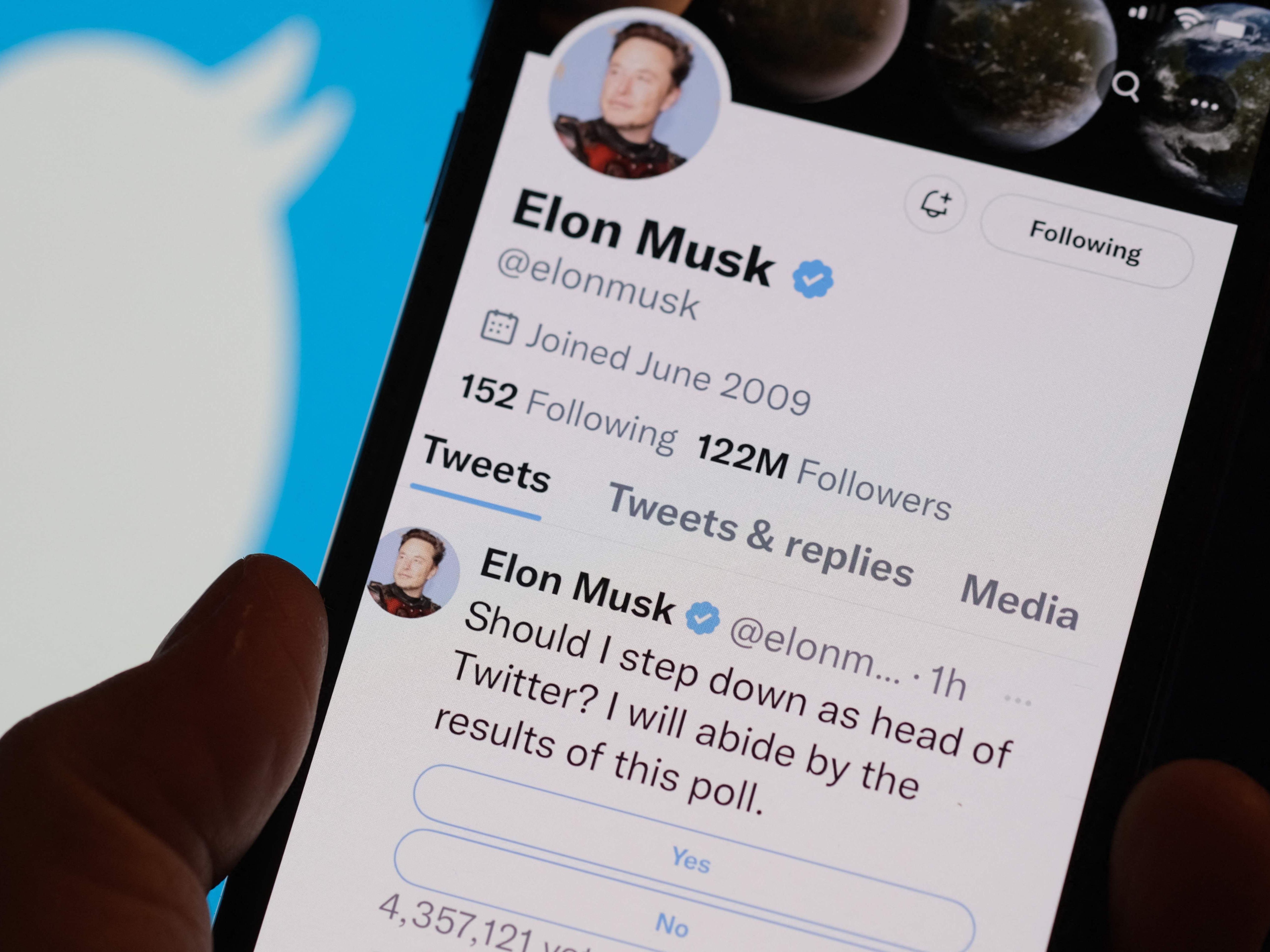 Elon Musk hat die Twitter-User über seinen Rücktritt abstimmen lassen.