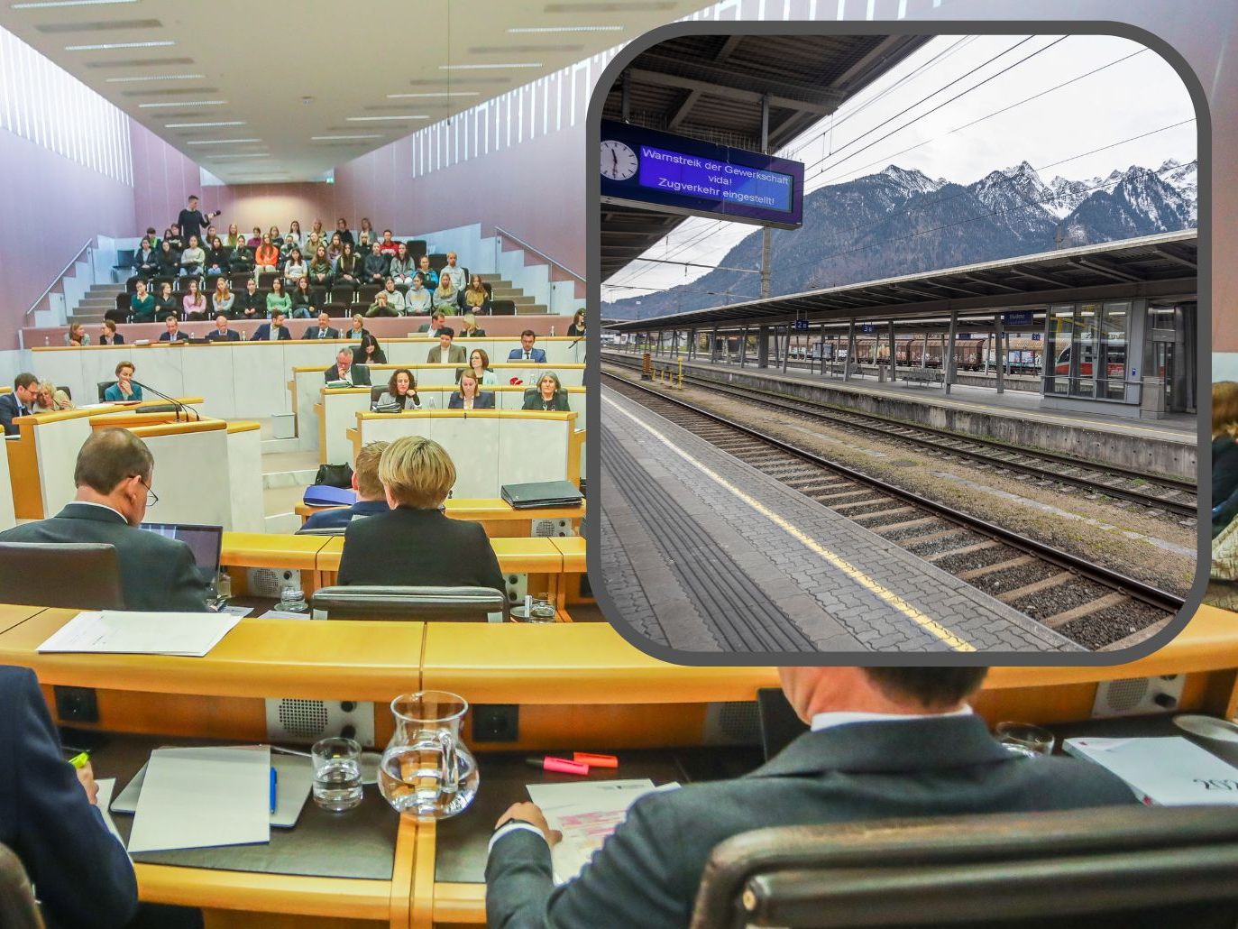 Der Bahnausbau in Vorarlberg war am Mittwoch Thema im Landtag.