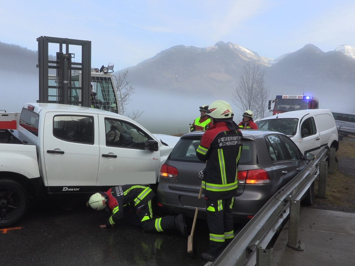 Verkehrsunfall in Schnepfau.