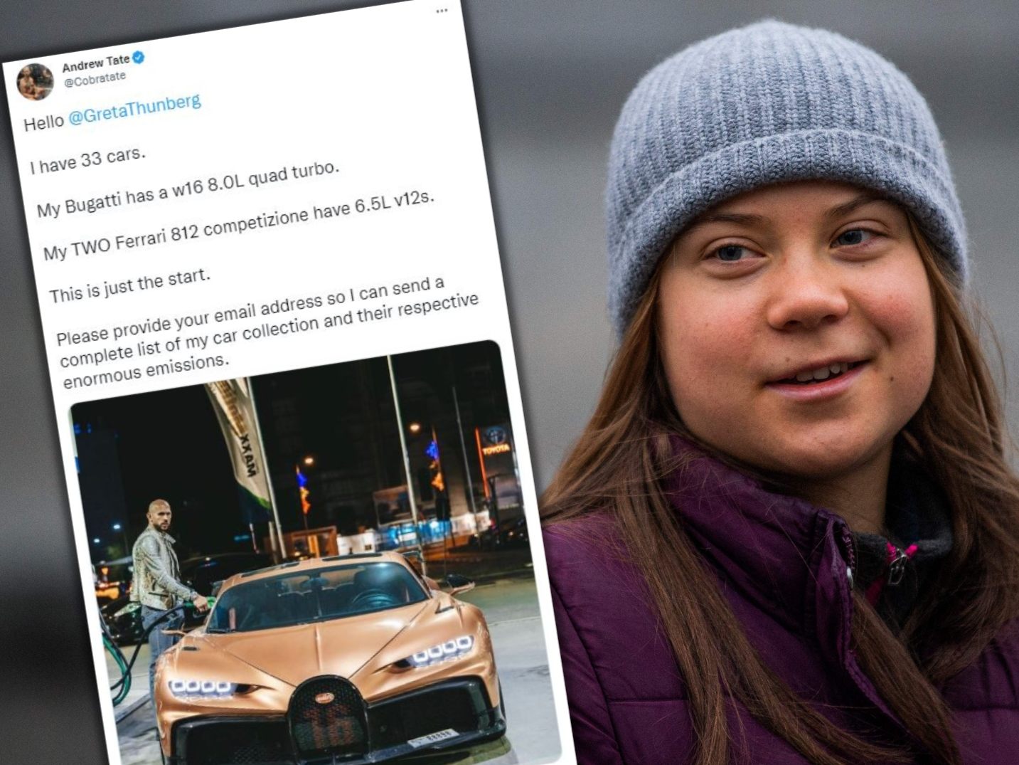 Greta Thunberg gibt Andrew Tate schlagfertig Konter.