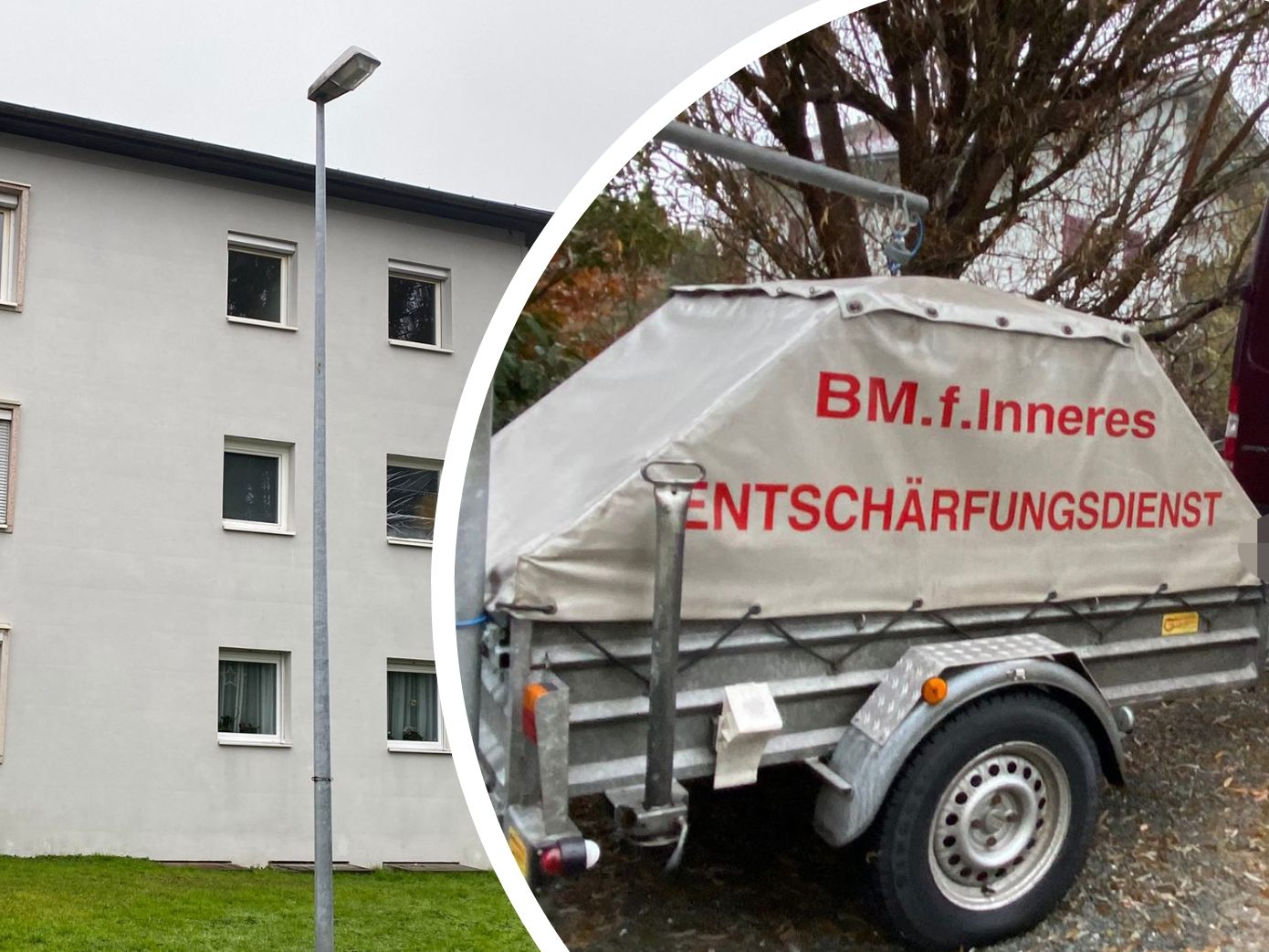 Die Bergung der sichergestellten Gegenstände dauert an.