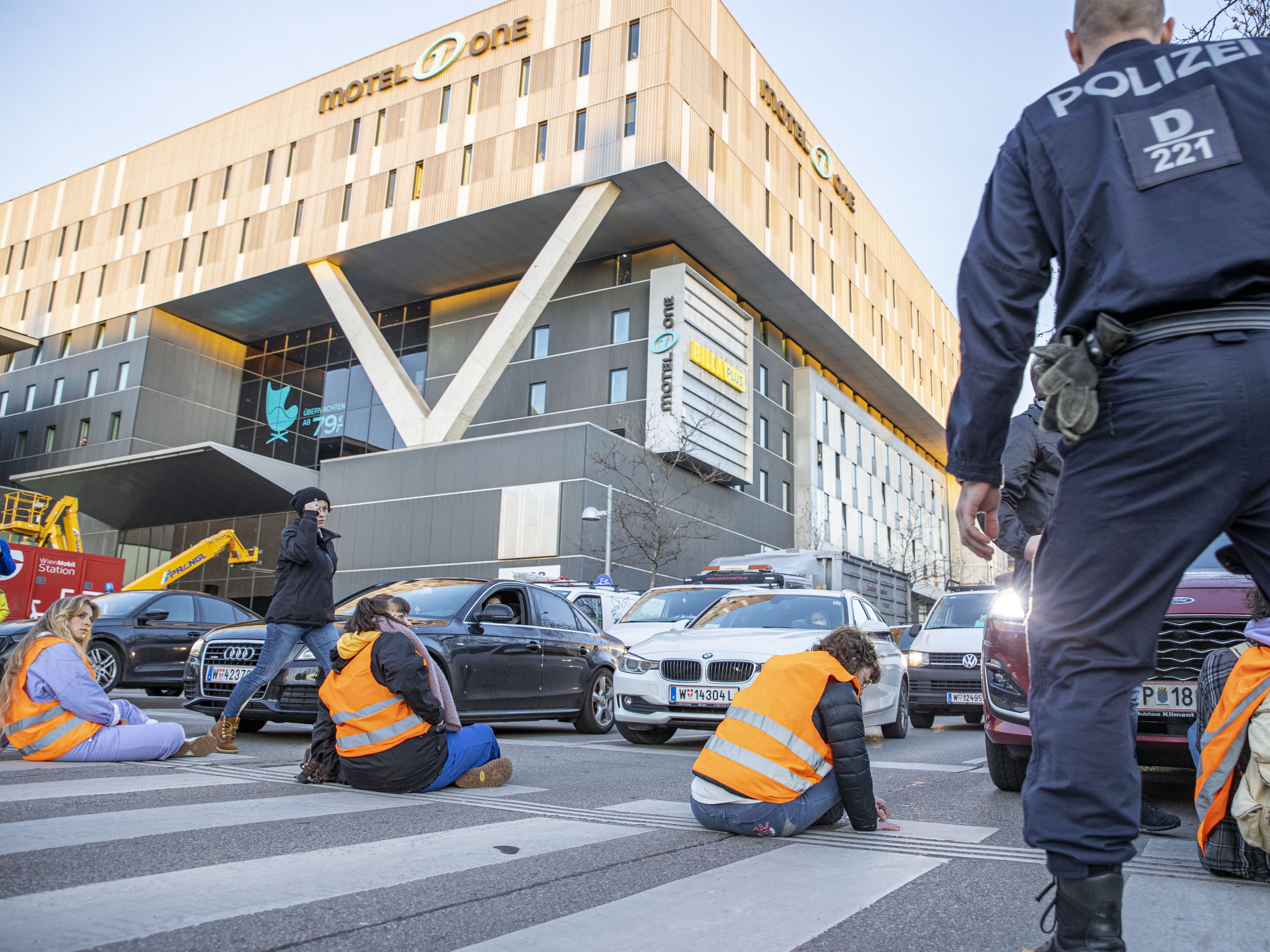 Am Mittwoch protestierten Klimaaktivisten am Wiener Gürtel.