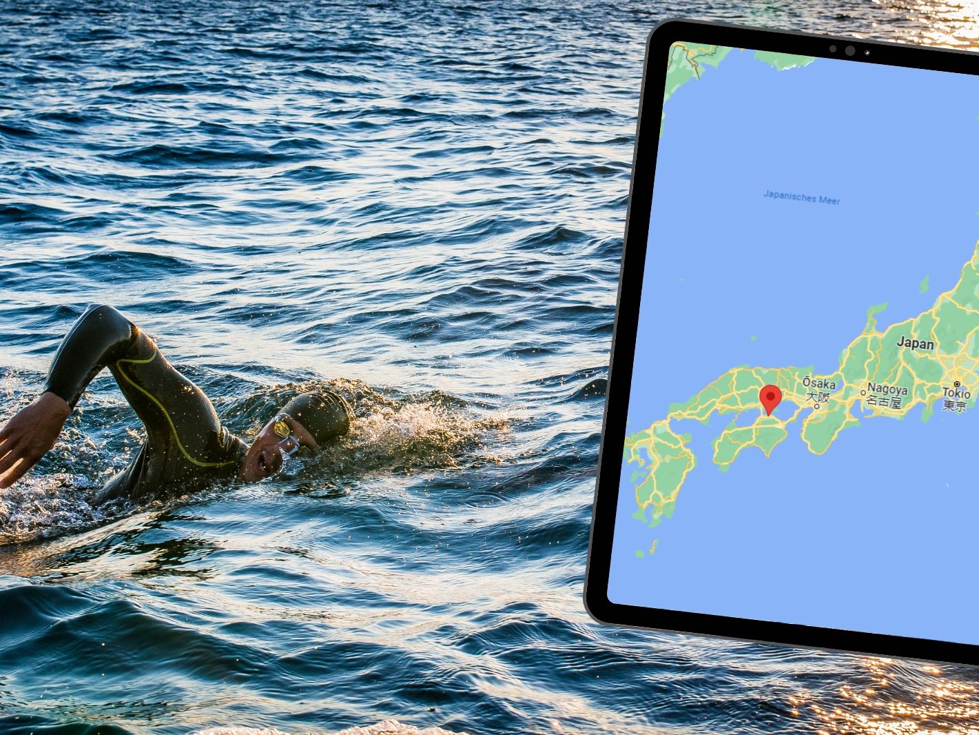 Samurai-Schwimmen im kalten Meer. (Symbolbild)