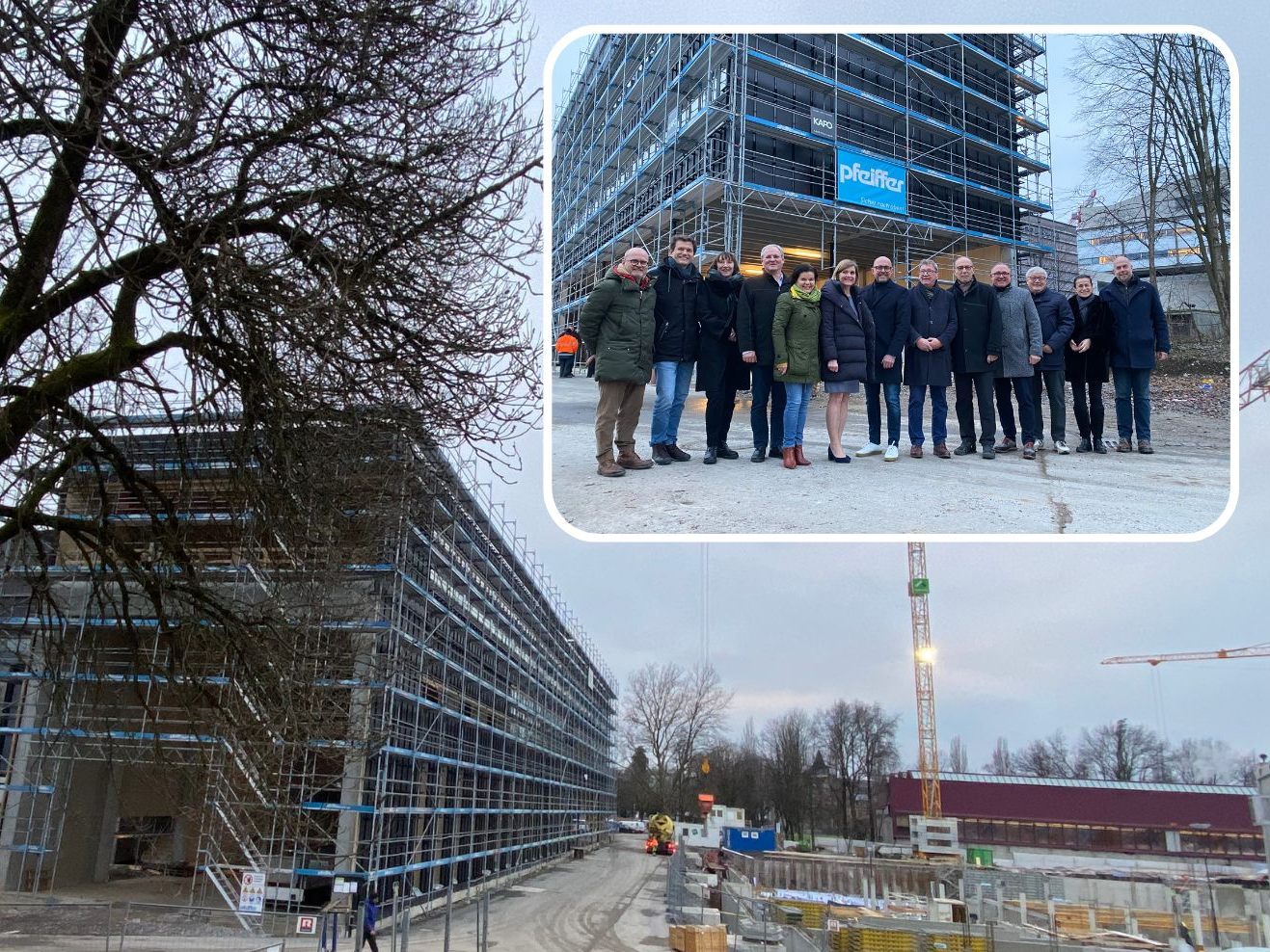 Die Firstfeier für das neue Mehrzweckgebäude ging über die Bühne.