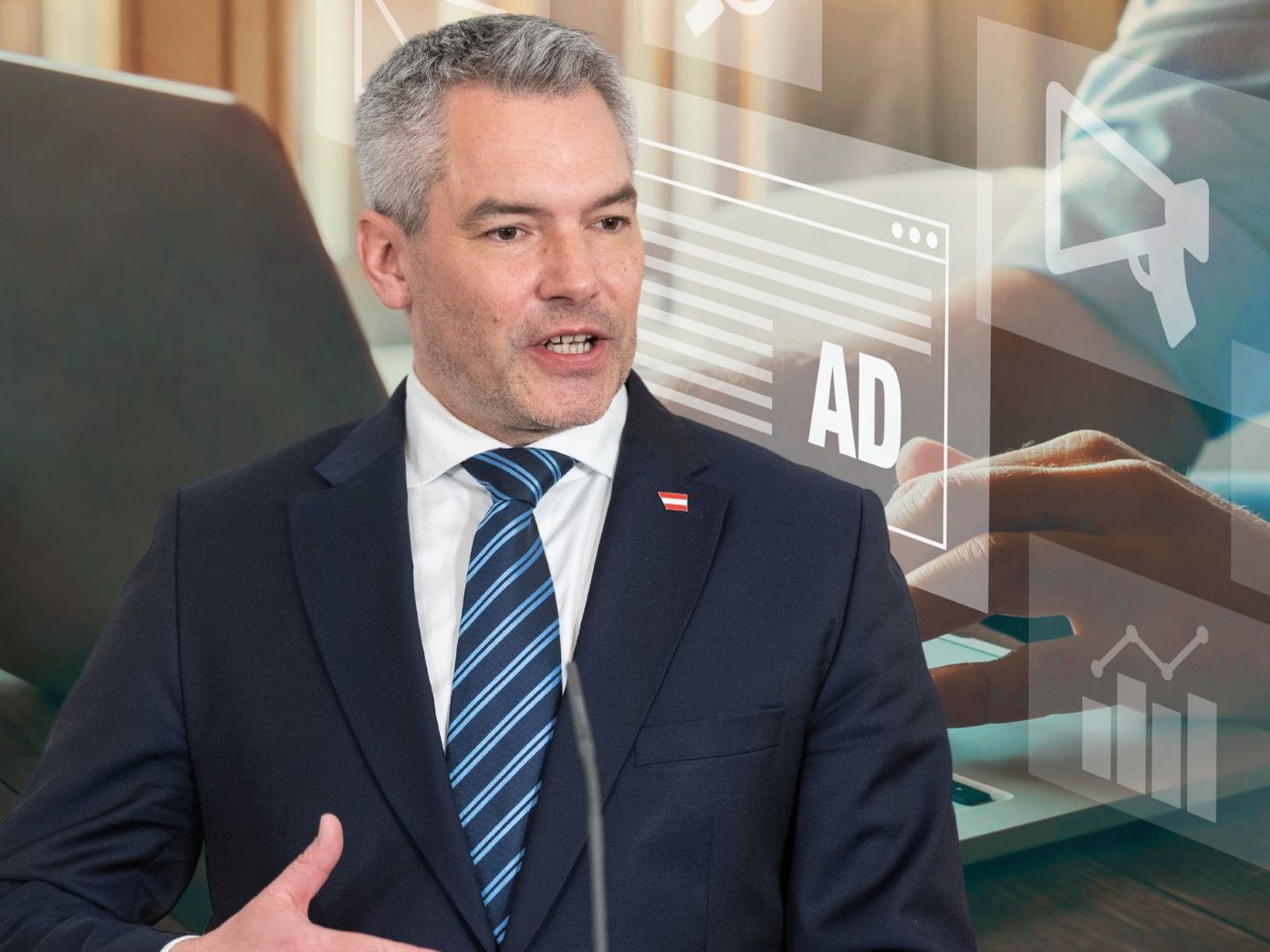 104 Mitarbeiterinnen und Mitarbeiter im PR-Bereich des Kanzleramts
