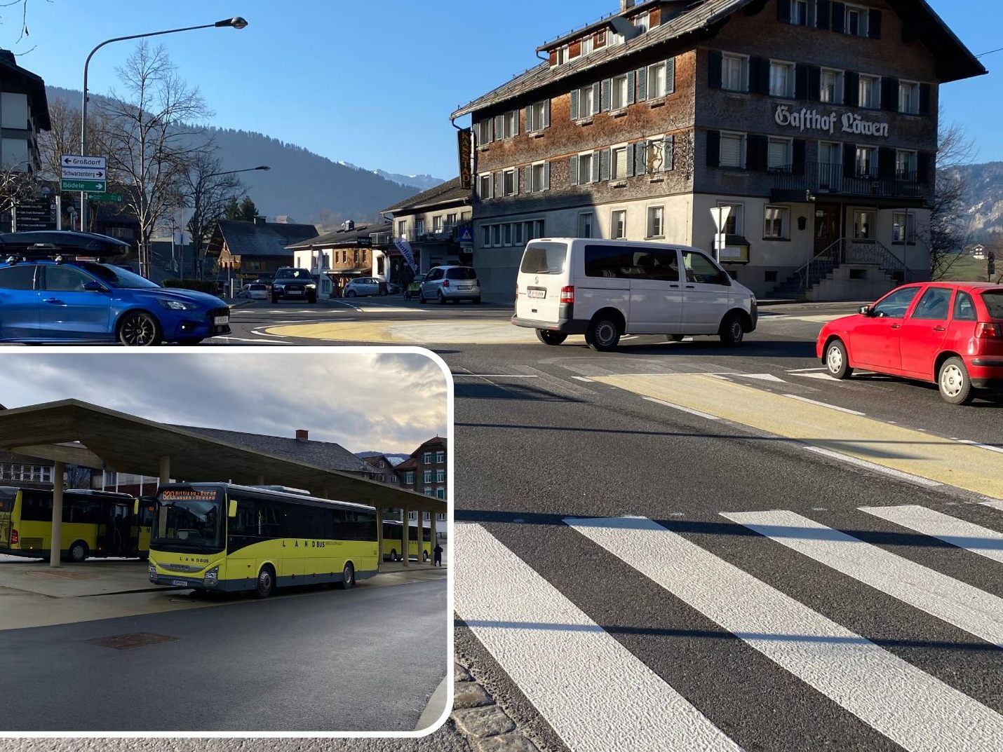Der Busbahnhof ging in Betrieb. Wie es nun mit dem Kreisverkehr weitergeht.