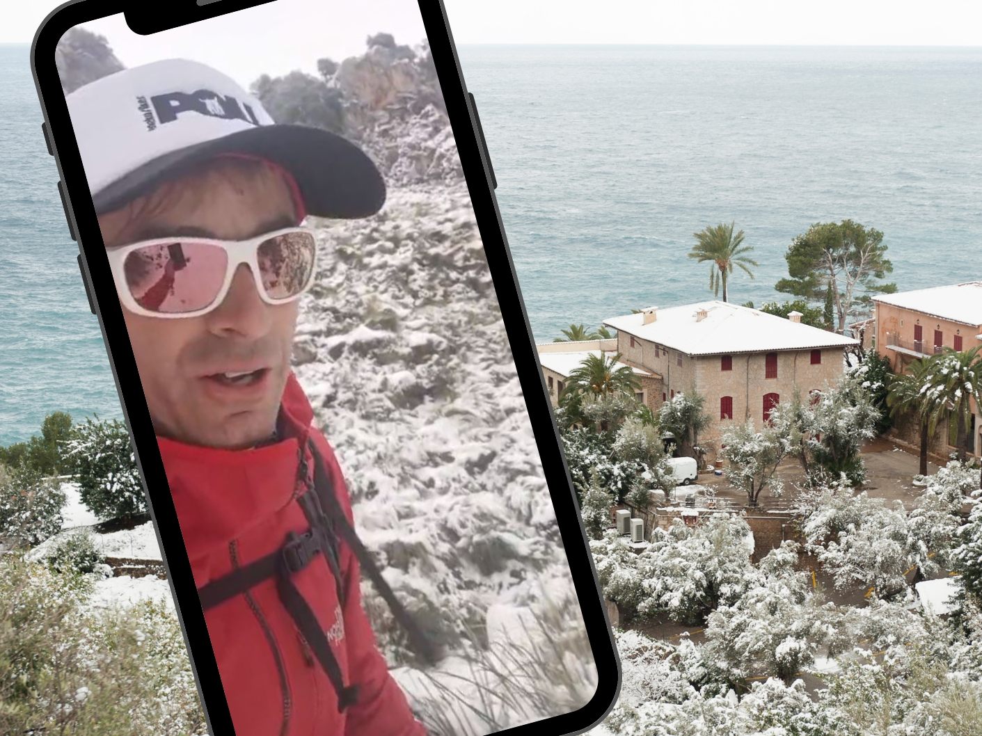 Für Mallorca ungewöhnlich viel Schnee.
