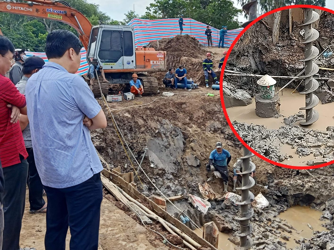 In Vietnam ist ein Kind in einen Baustellenschacht gestürzt.
