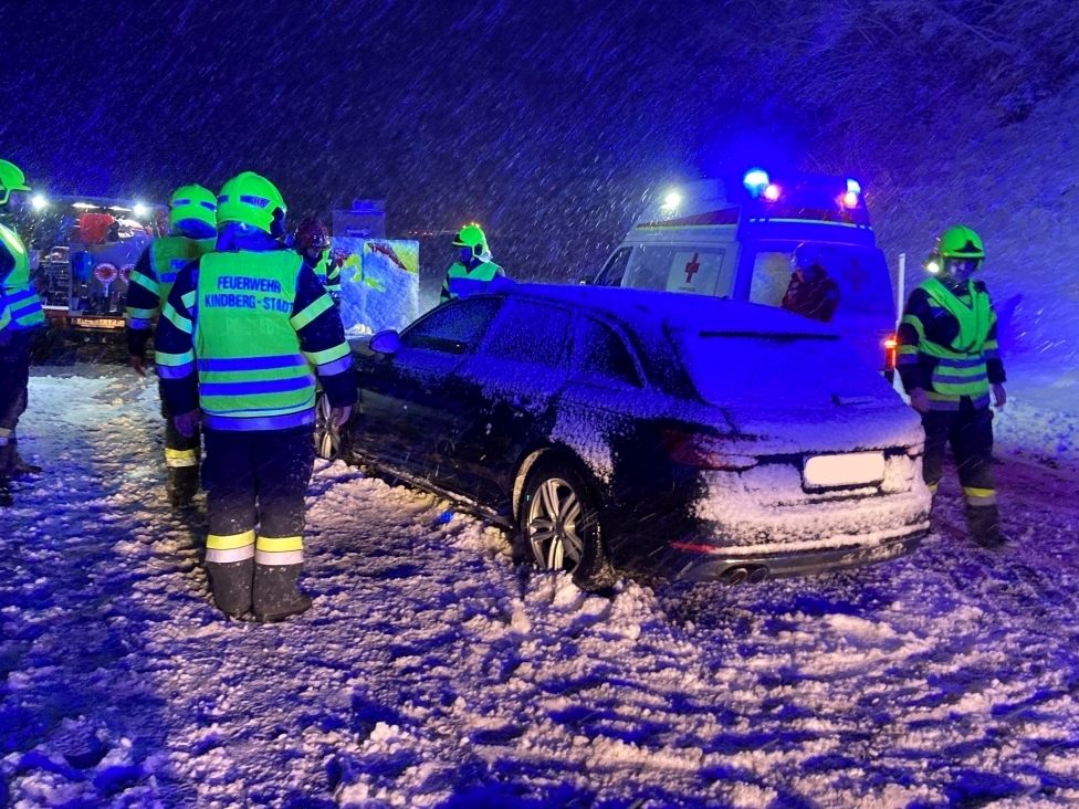 Schneechaos in Österreich.