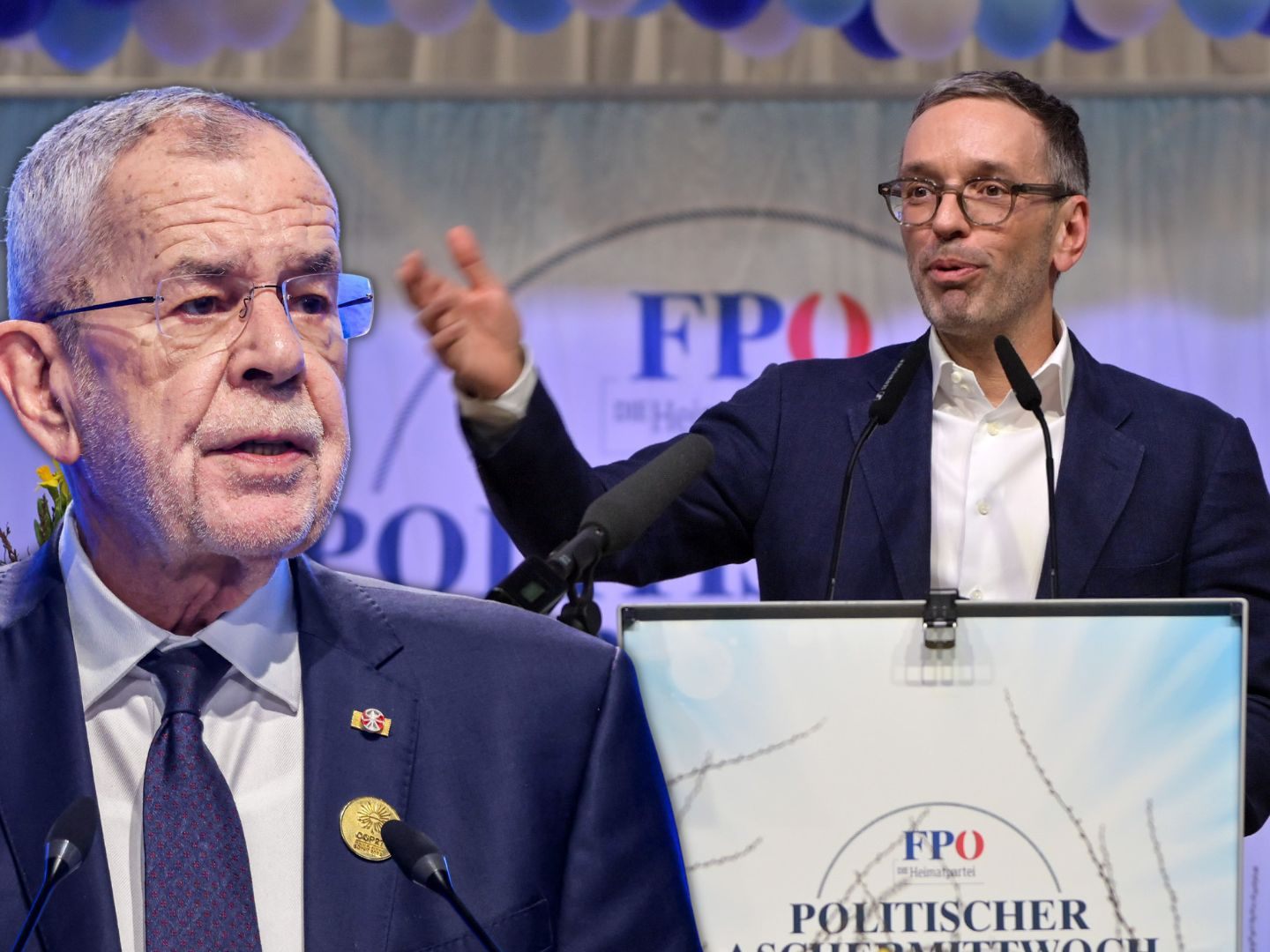 Bundespräsident Alexander van der Bellen wird von Herbert Kickl böse attackiert.