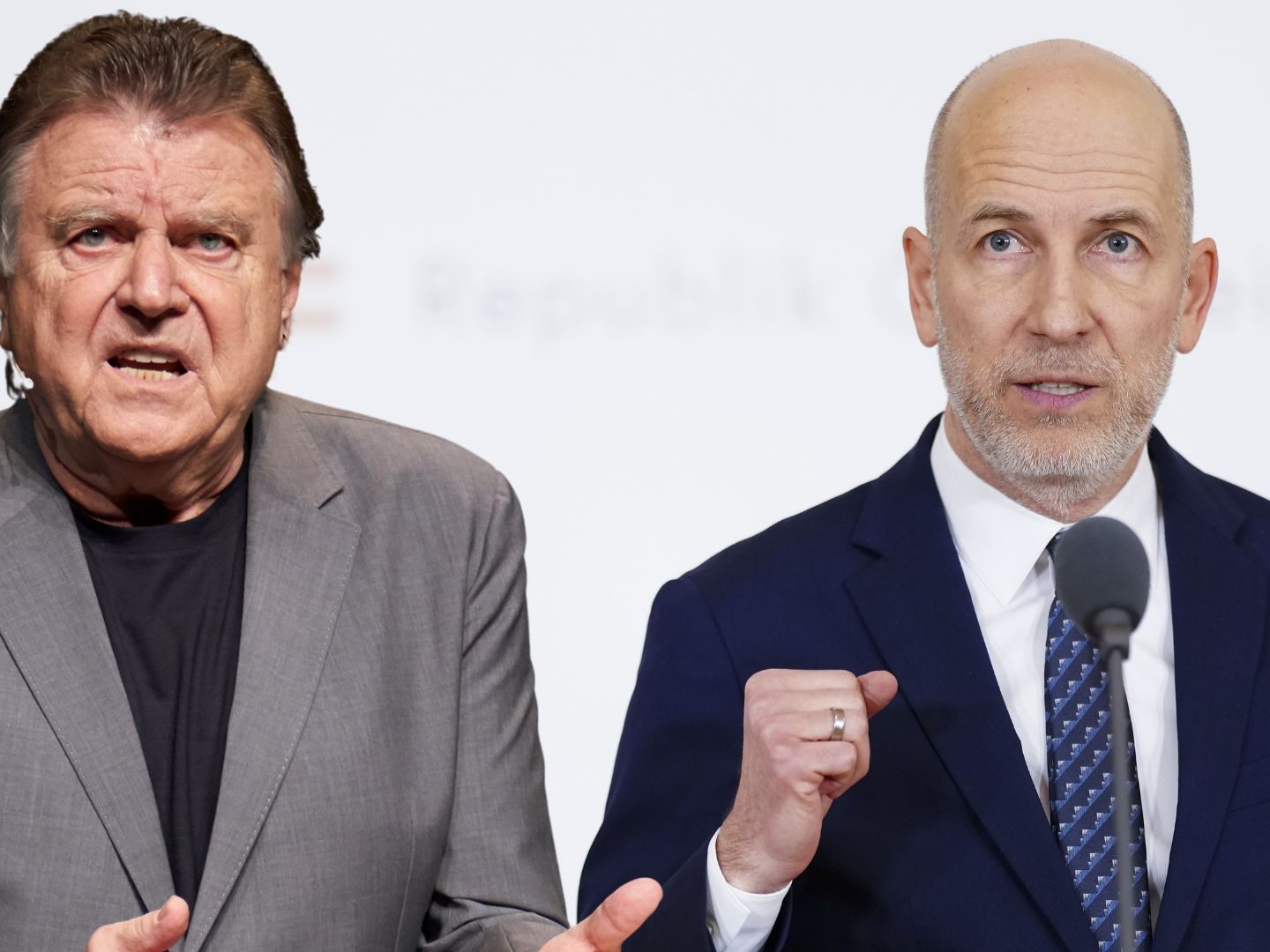Lukas Resetarits, Martin Kocher (Fotomontage).