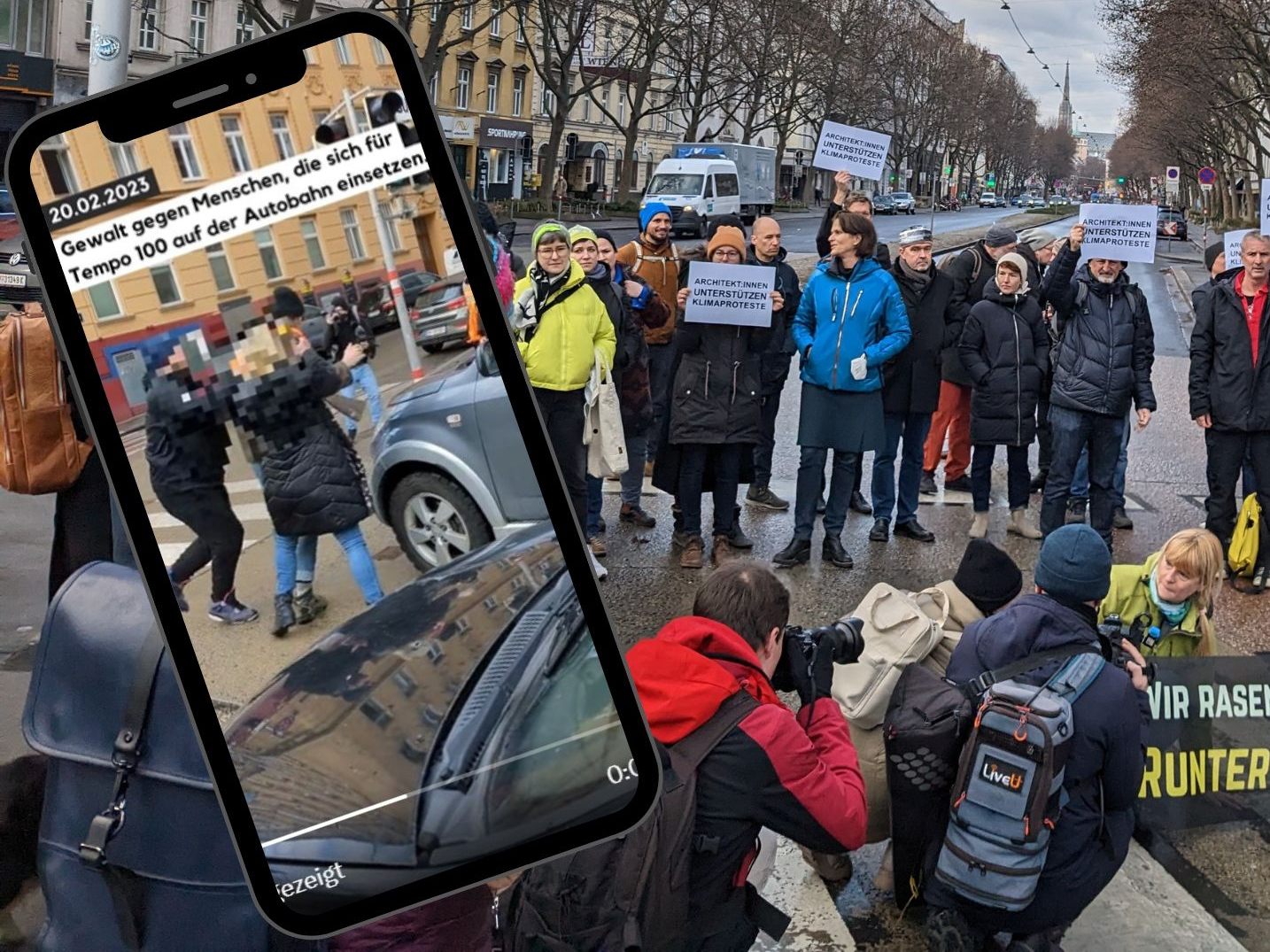 Ein Twitter-Video zeigt Angriffe auf Aktivisten.