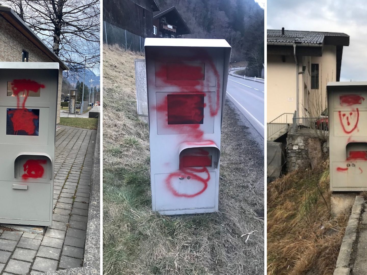 Drei Radarboxen wurden beschädigt.