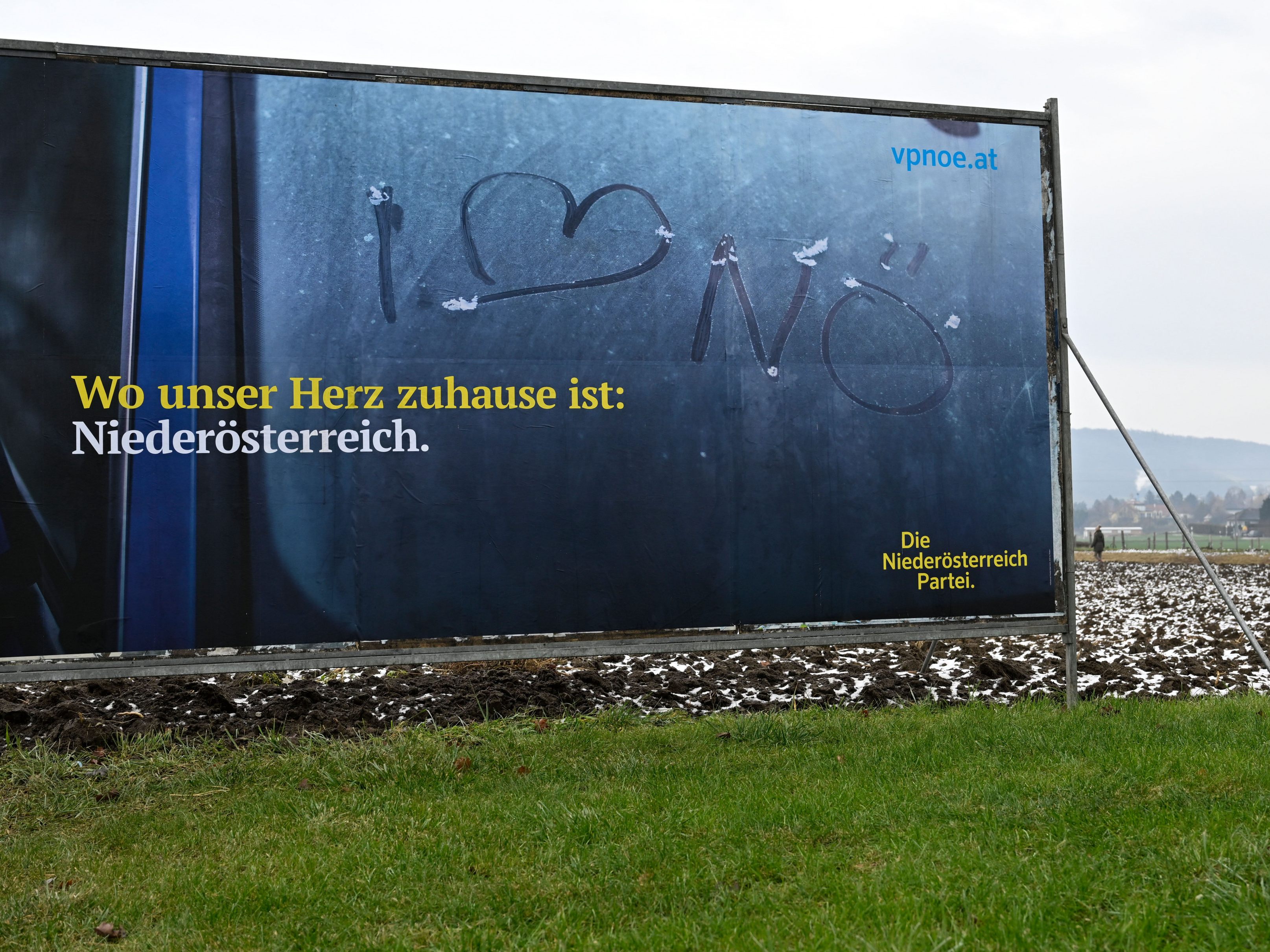 Ein ÖVP-Wahlplakat im Dezember vor der NÖ-Wahl.
