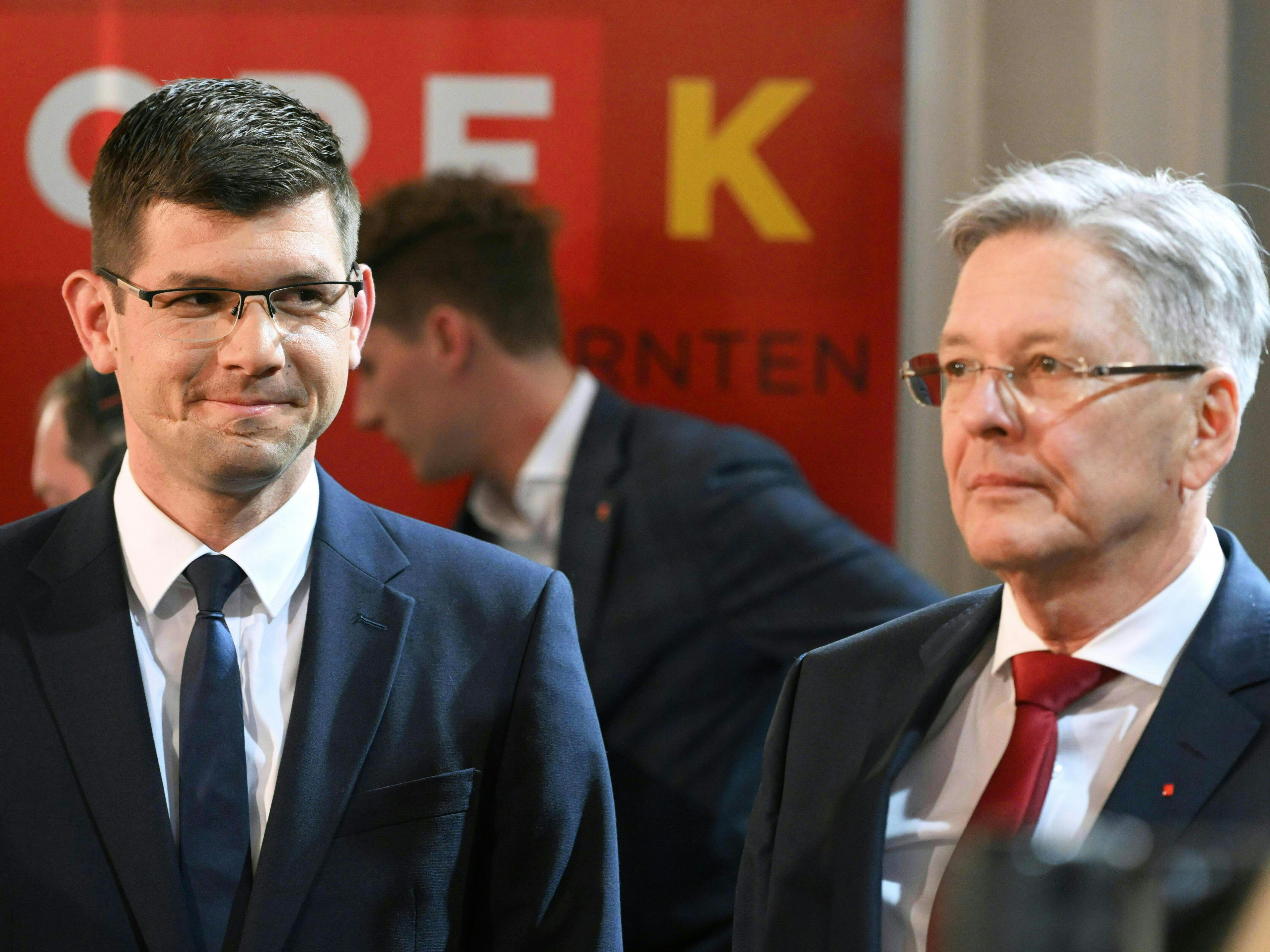 Erste Hochrechnung zur Landtagswahl in Kärnten 2023.