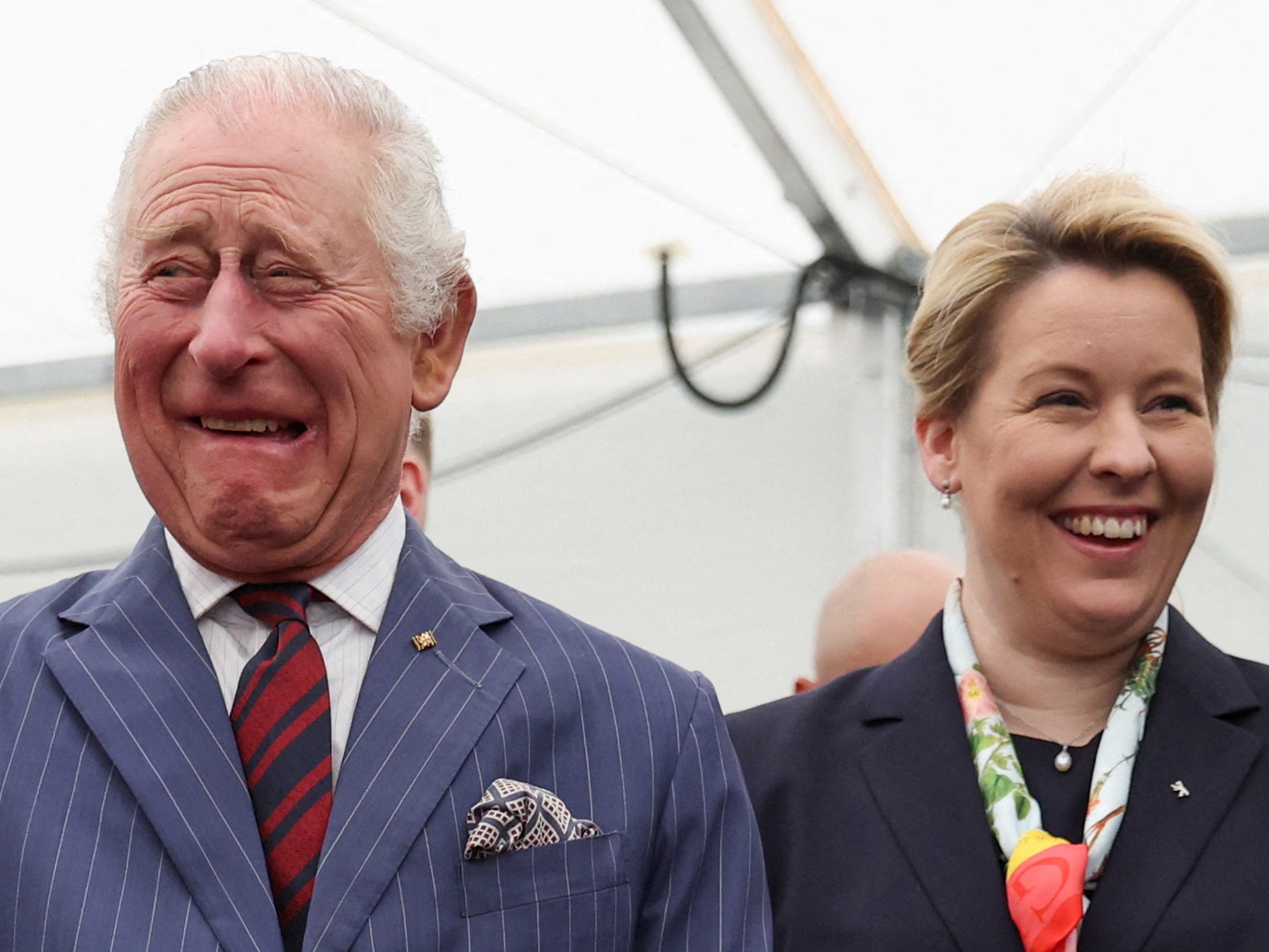 König Charles III. war während seines Staatsbesuchs bester Laune.