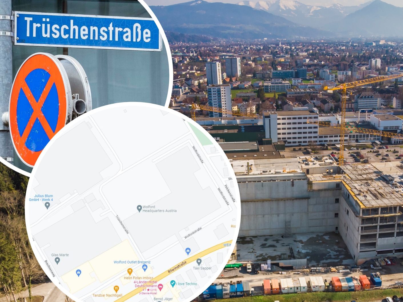 Beim Werk 4 von Blum (im Bild der Bauabschnitt des Werks im März 2020) wird eine Straße umbenannt.