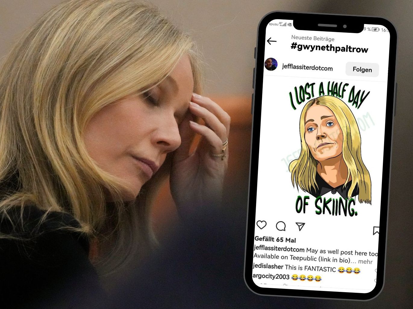 Der Prozess um den Ski-Unfall von Gwyneth Paltrow sorgt für Spott im Internet.