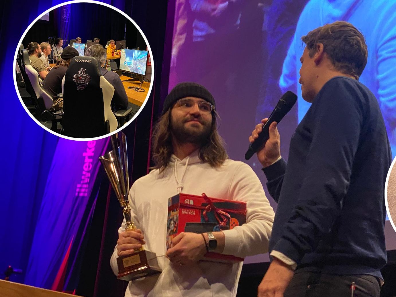 Sam (23) aus Lustenau siegte bei Mario Kart.