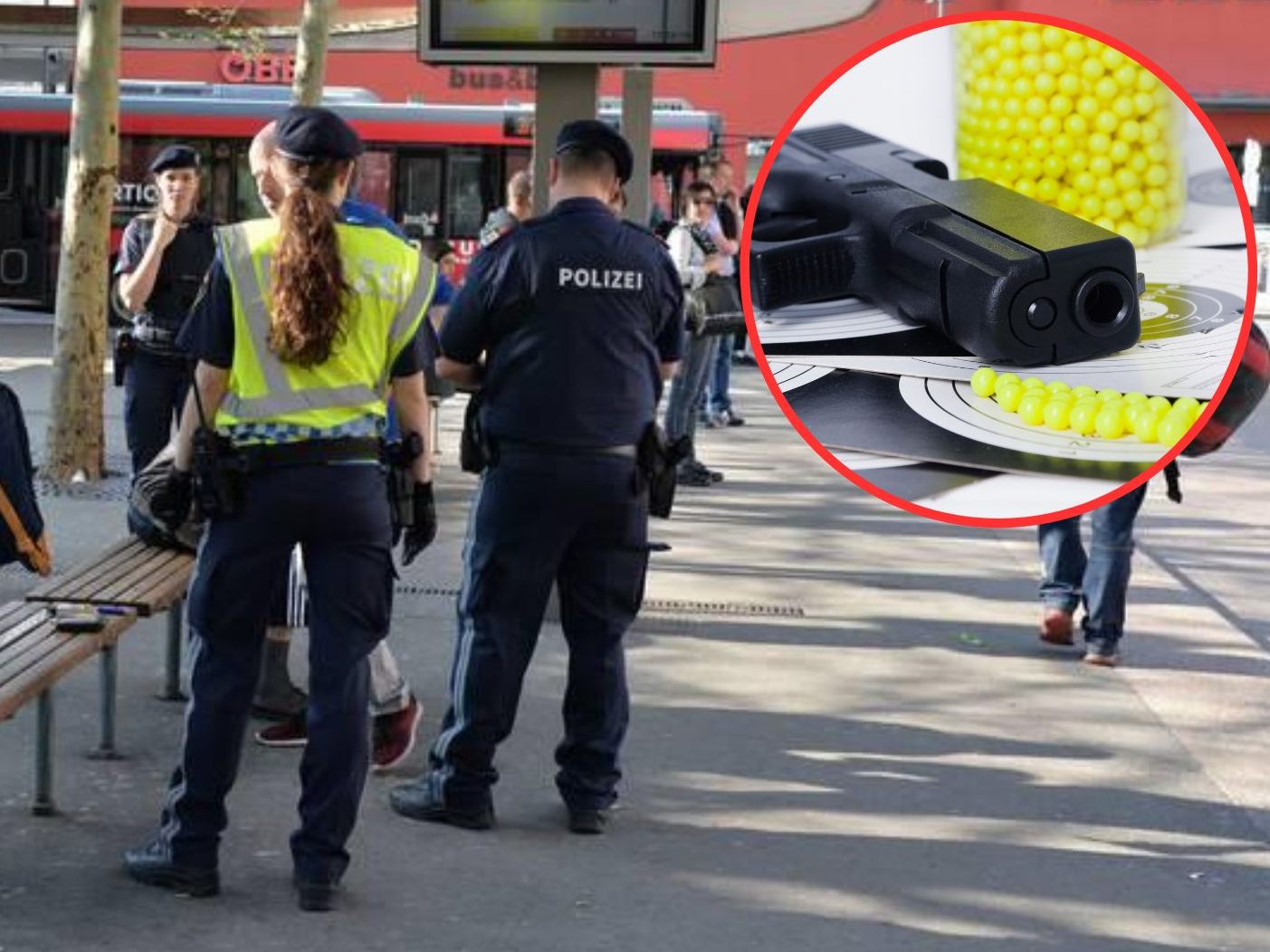 Die Polizei wurde aufgrund einer Softair-Pistole zum Einsatz gerufen.