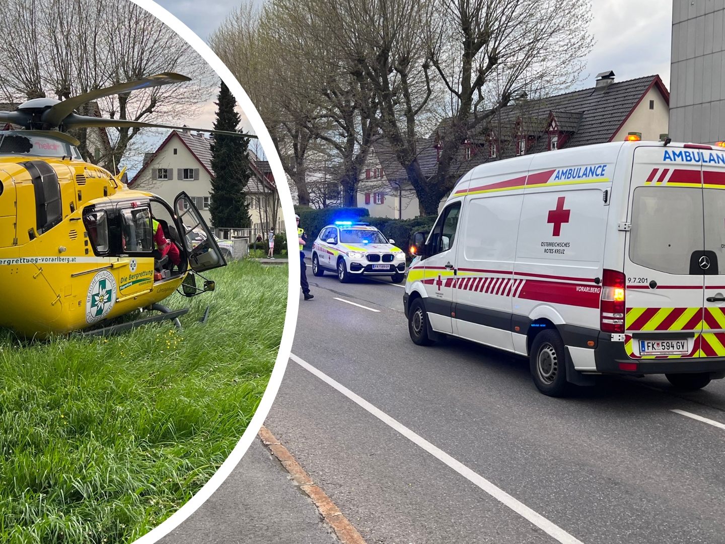 Der Unfall ereignete sich in der Hofriedenstraße in Lochau.