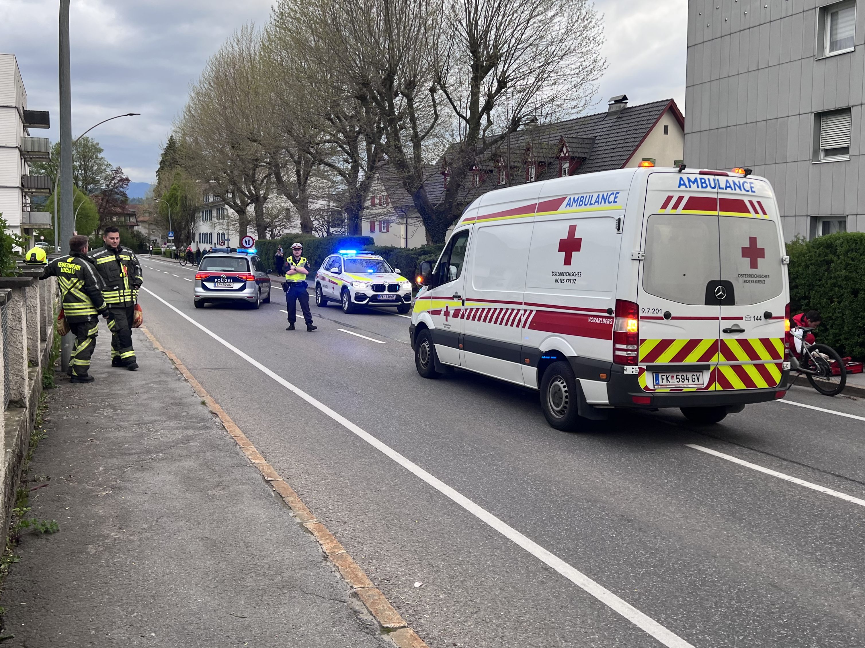 Der Unfall ereignete sich in der Hofriedenstraße in Lochau.