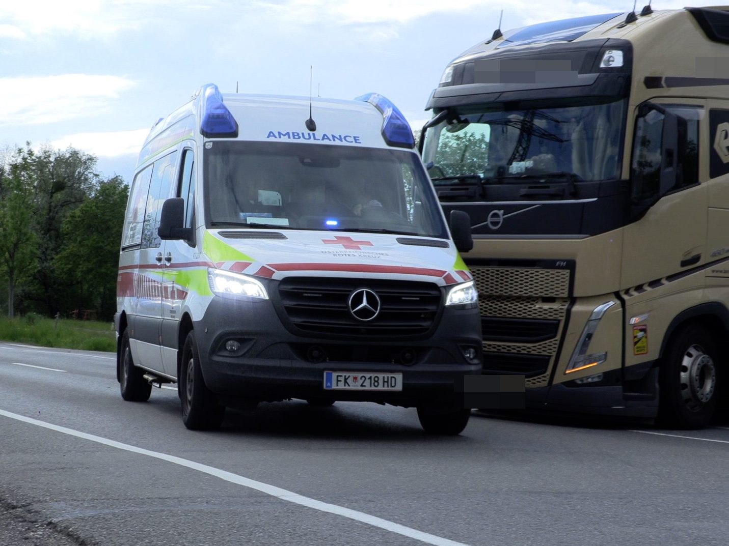 Unfall auf der Senderstraße.