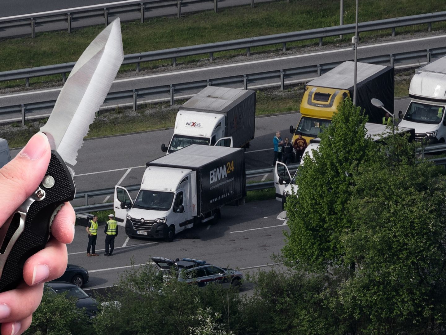 In Zirl in Tirol wurde ein toter Mann in einem Klein-Lkw entdeckt.