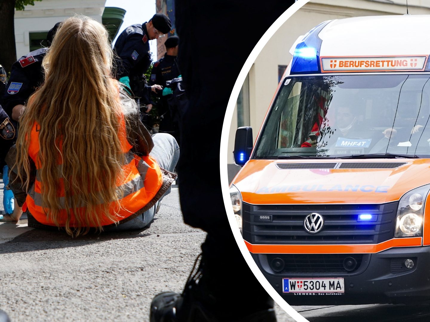 Protestierende hielten Fahrzeug am Weg zu Reanimation auf. (Symbolbild)