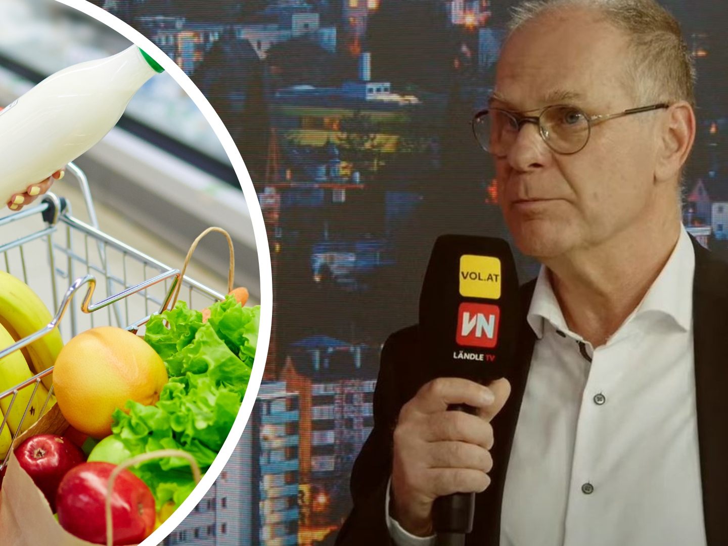 Julius Moosbrugger, Spartenobmann für den Lebensmittelhandel in der Vorarlberger Wirtschaftskammer, war zu Gast bei "Vorarlberg LIVE".