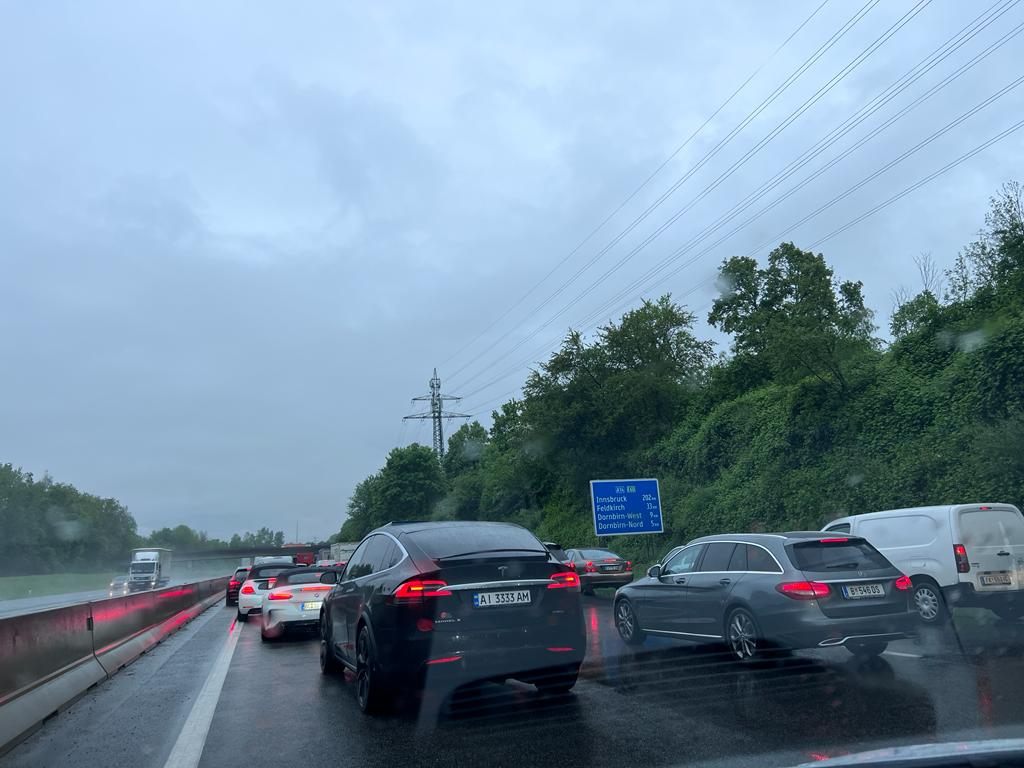 Unfall auf der A14.