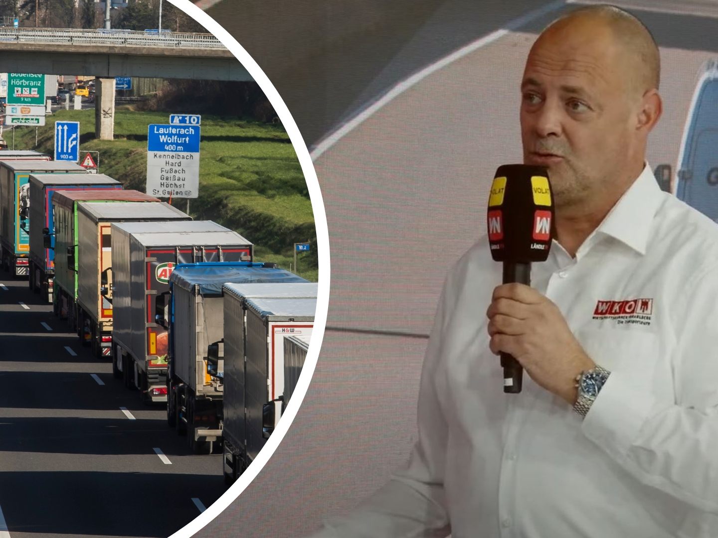 Michael Zimmermann, Spartenvertreter für Transport und Verkehr bei der Wirtschaftskammer Vorarlberg, war zu Gast bei "Vorarlberg LIVE".