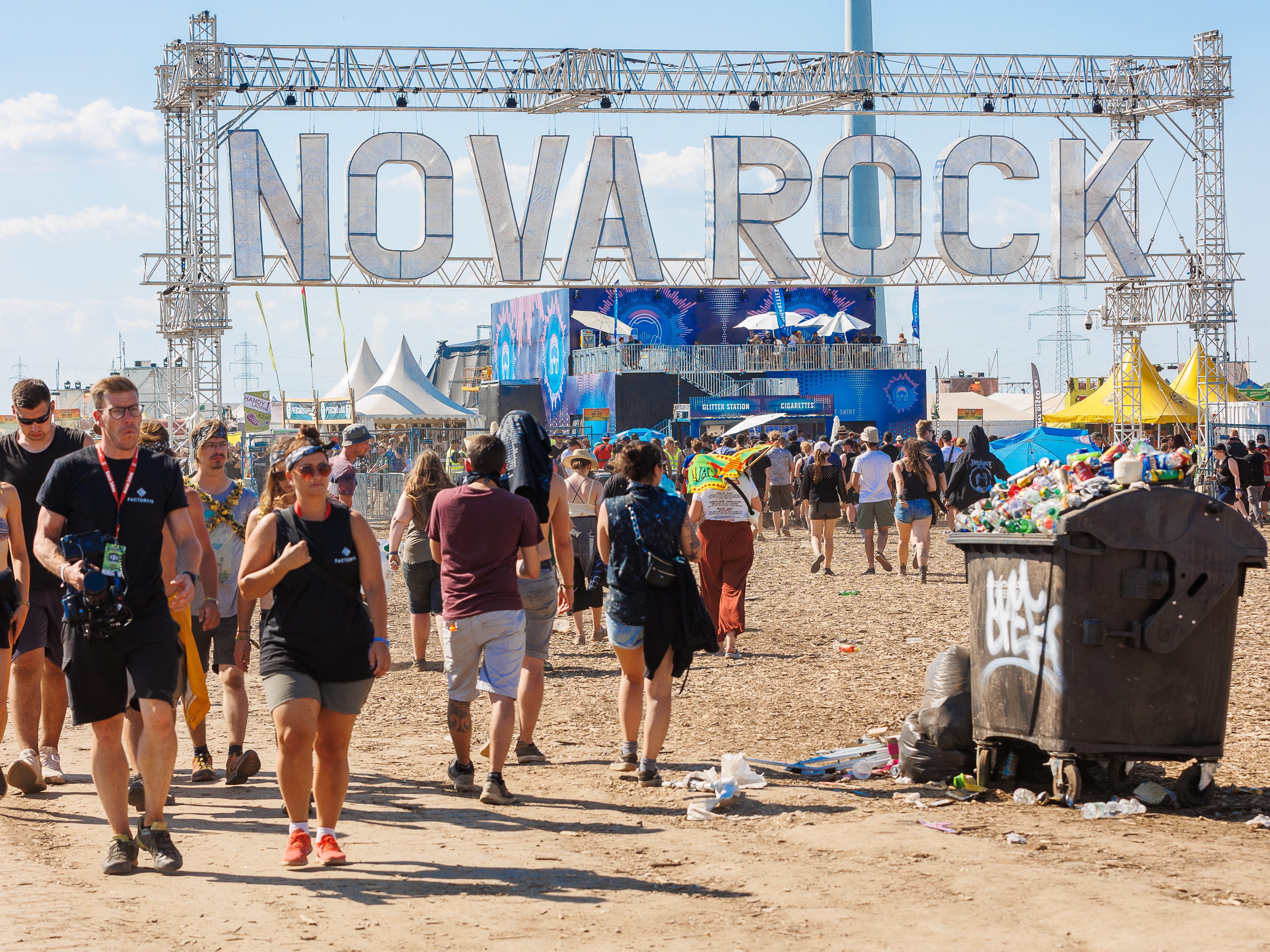 Auf den Pannonia Fields laufen die Vorbereitungen für das Nova Rock 2023.