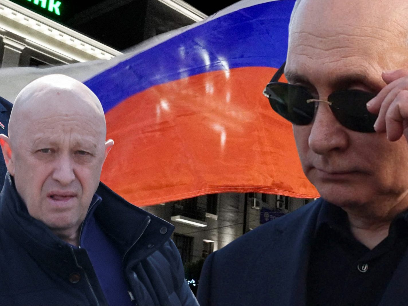 Lukaschenko (l.) will Putin (r.) von der Liquidierung Prigoschins (m.) abgehalten haben.