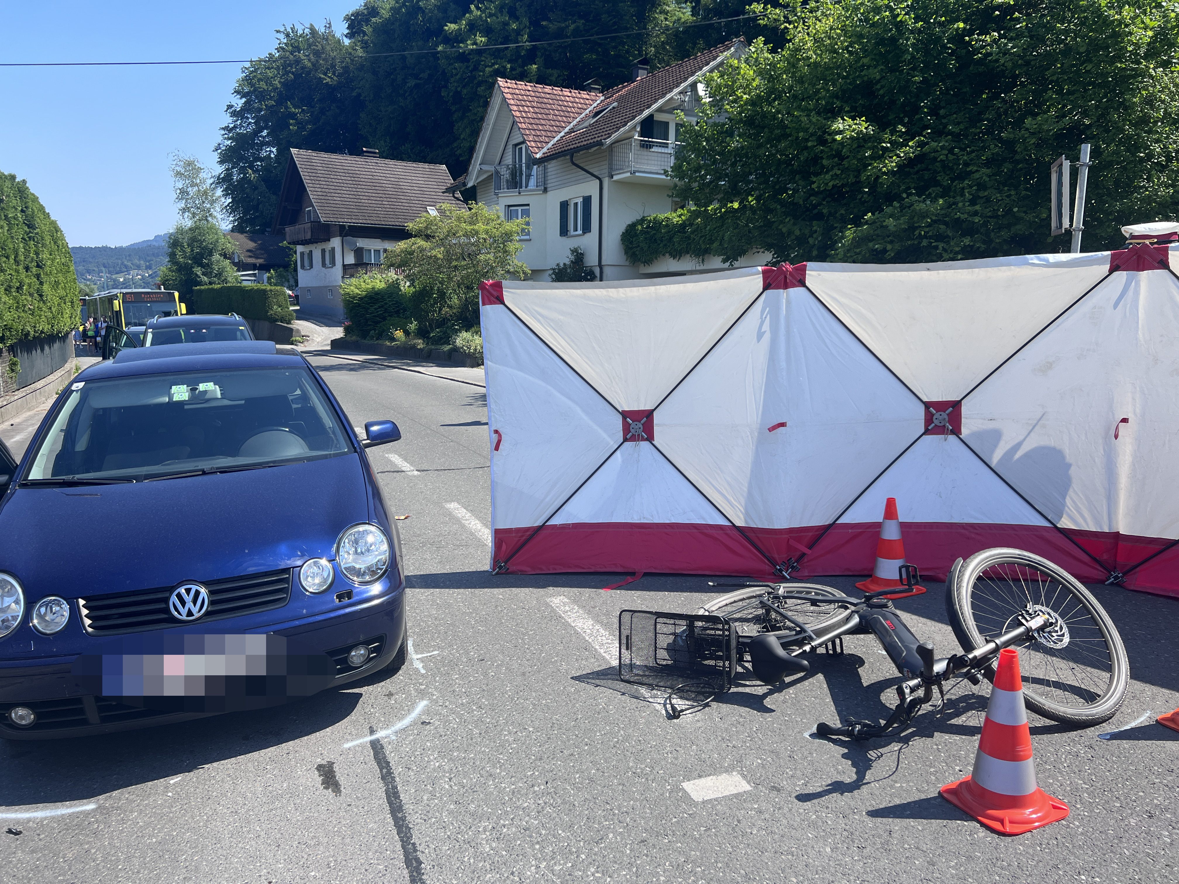Am Dienstagabend kam es in Wolfurt zu einem Unfall.