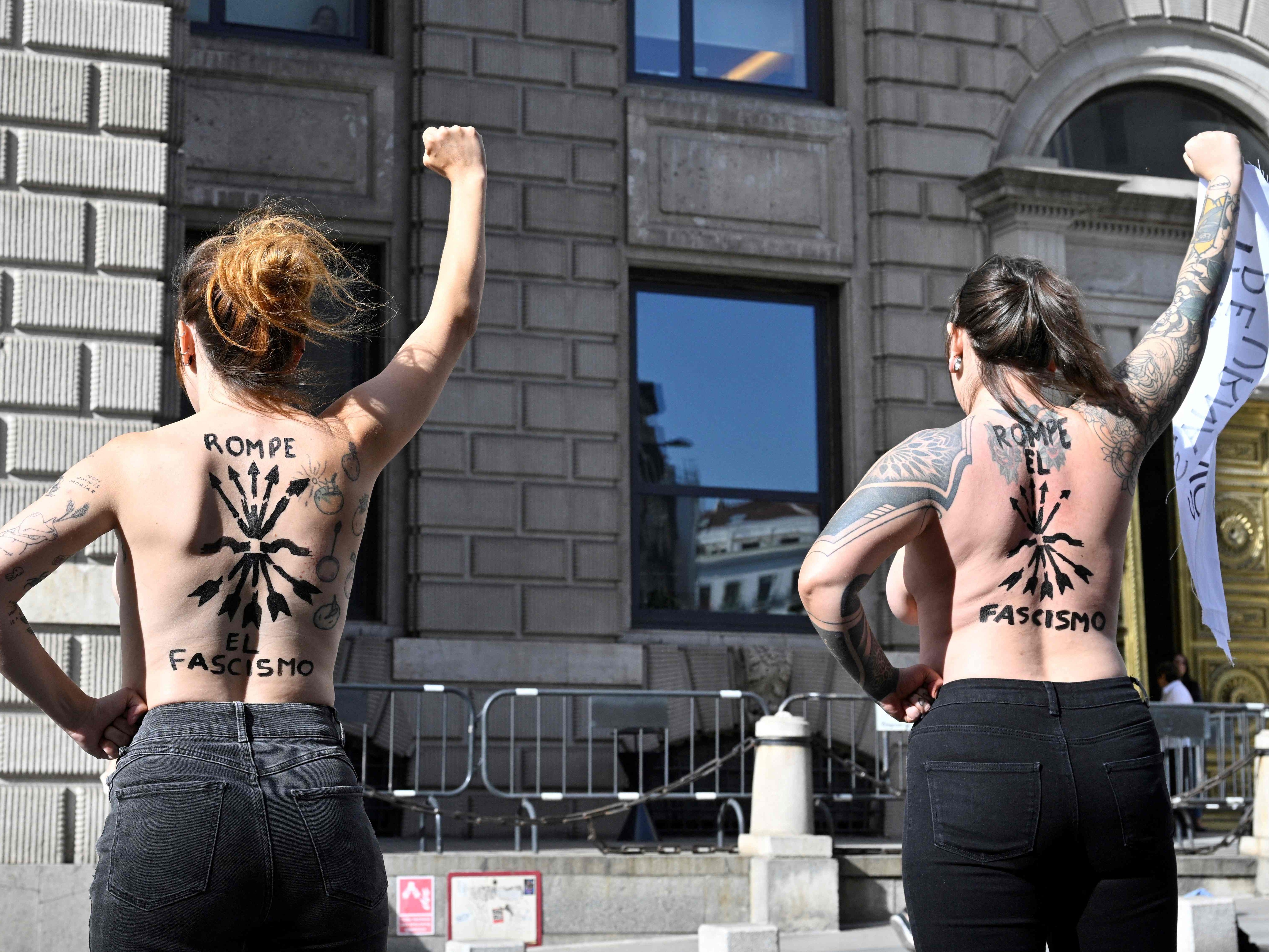 Femen-Aktivistinnen protestierten in Spanien.